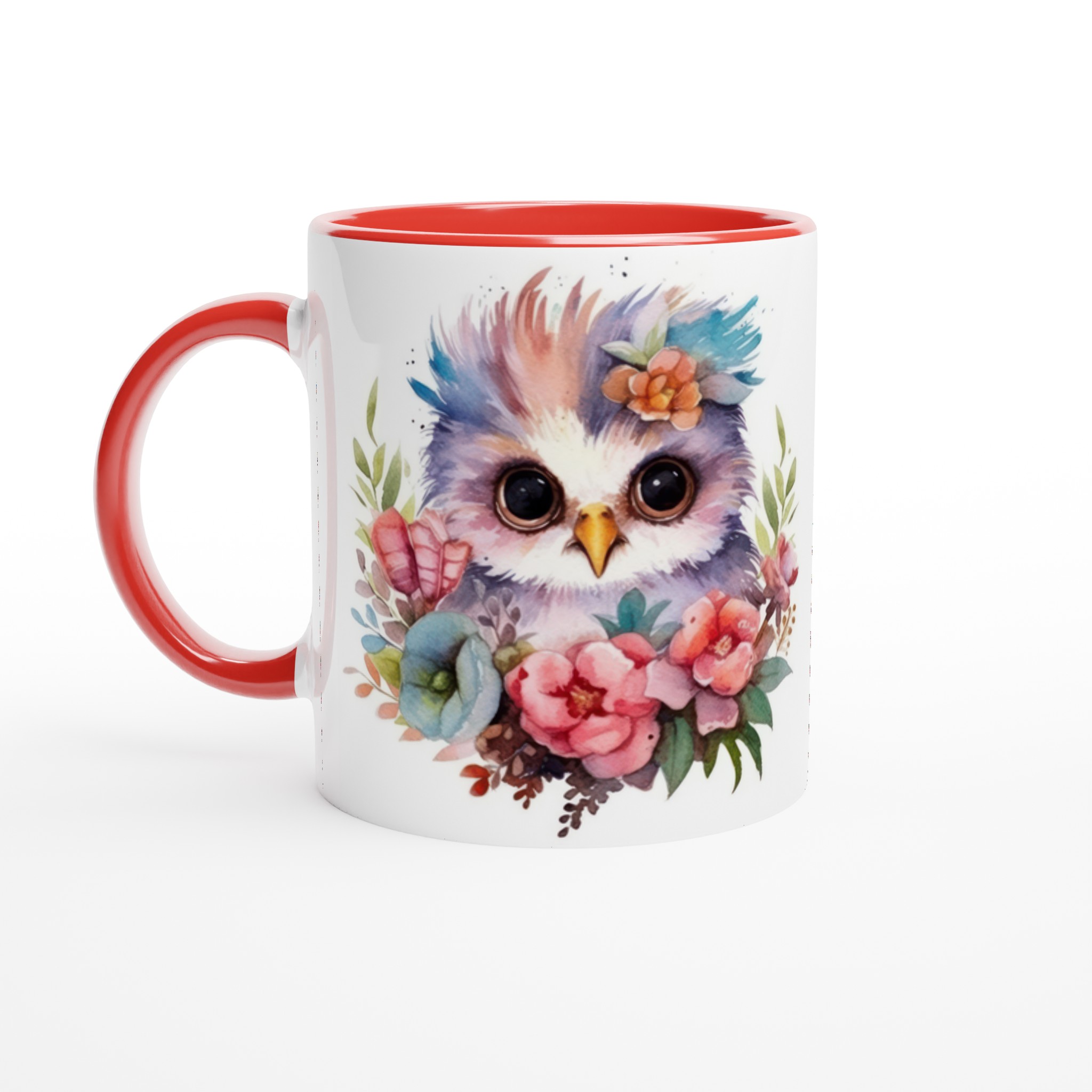 Vit 11oz keramisk mugg med bedårande ugglemotiv i mjuka pastellfärger – välj bland sju unika keramfärger 5 b093f003-b1d0-4ef8-ab21-897066642daf