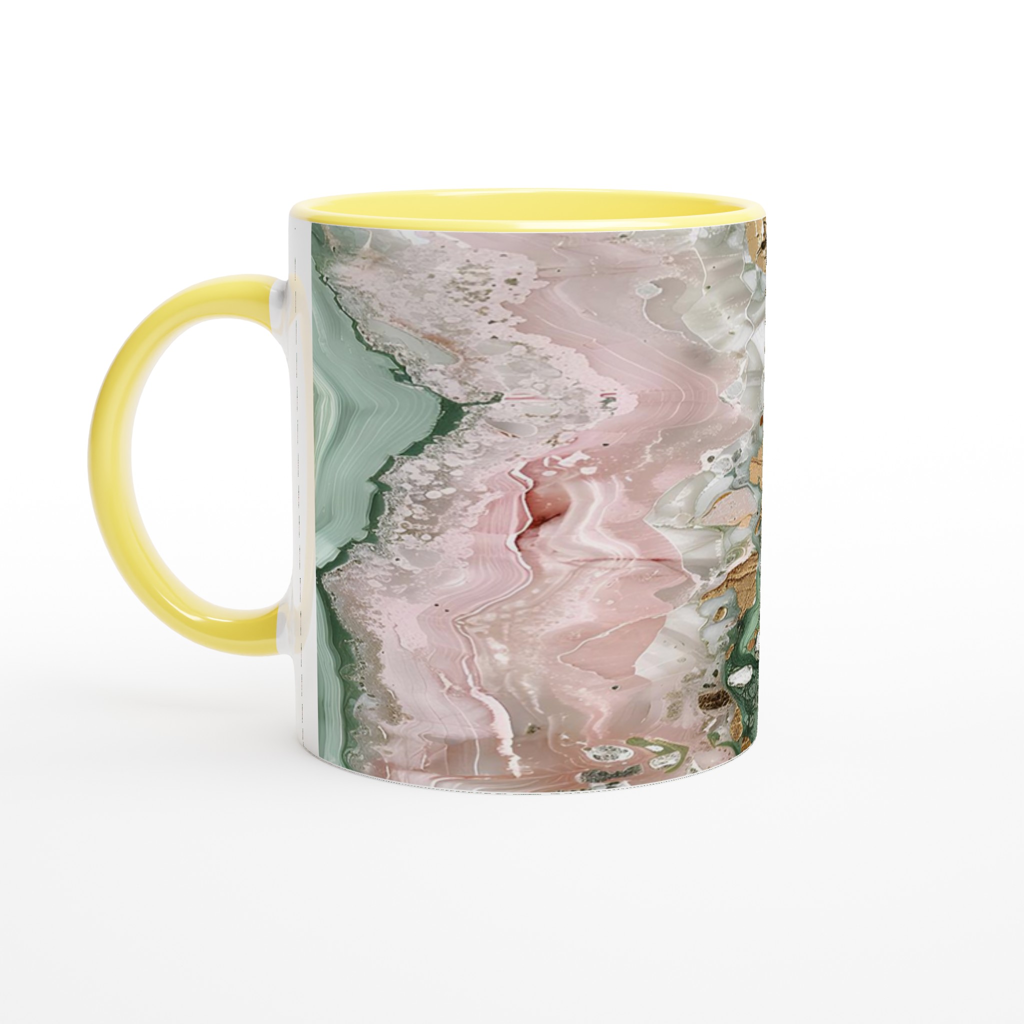 Abstrakt Marmor Mugg – Konstnärlig Design i Rosa, Grön & Guld – 11oz Keramisk Kaffekopp 3 b0b6d64b-ce6f-4d30-8e12-e09a3cbc3a9d