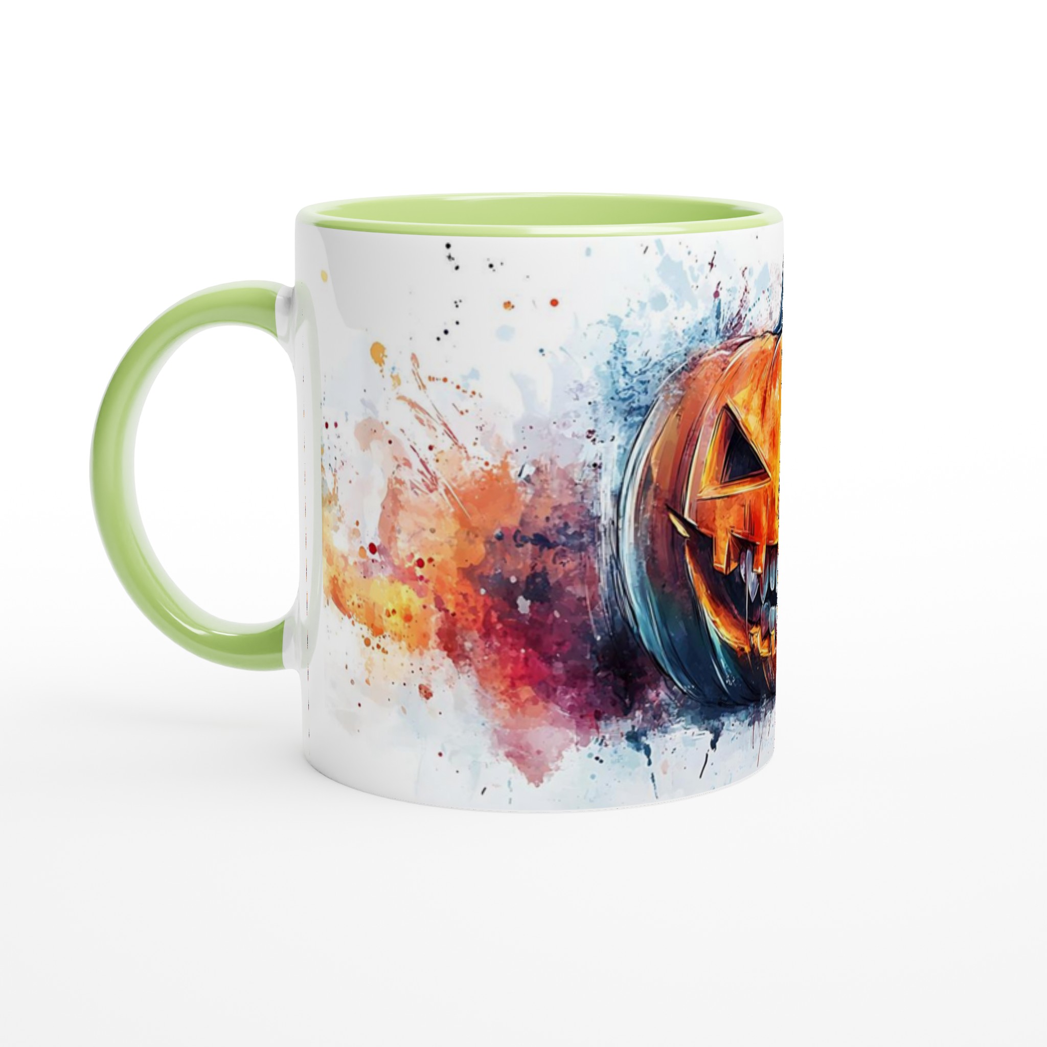 Spooky Watercolor Pumpa Mugg – Levande Halloween Konst Keramikmugg i ditt val av 7 färger 7 b0c01bcf-eef6-4fb4-9412-92564b594fa2