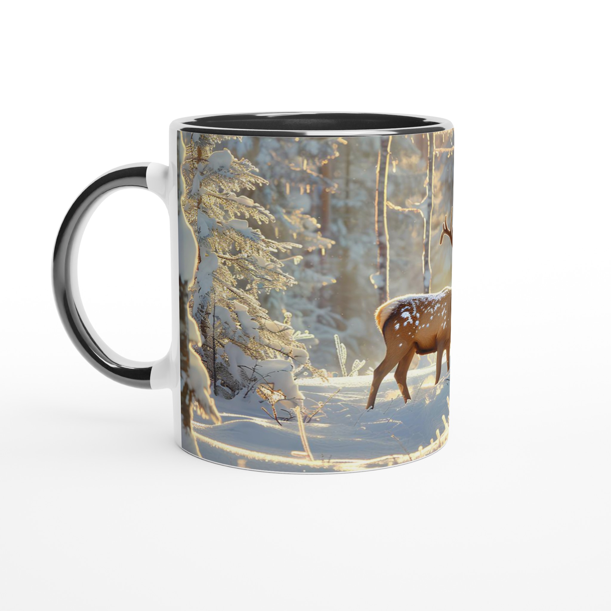 Vintermagi: Älgen i Snölandskap – 11 oz Premium Keramikmugg i ditt Val av Färg 4 b1212a38-0ca4-4f37-bf82-65ad91a48cf3