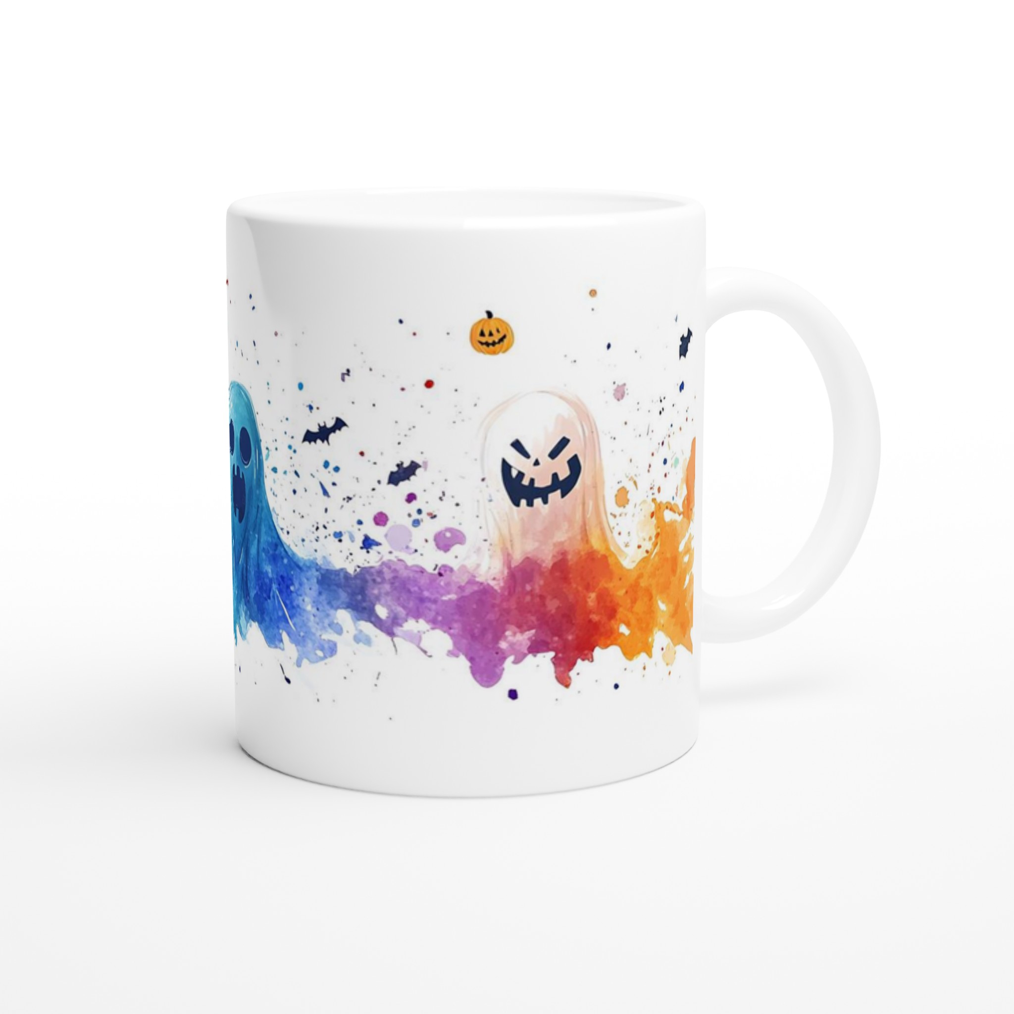 Spöklikt Söt Halloween Mugg - Akvarell Pumpa & Spöken i Flera Färgval 9 b143fca4-1cb9-47d4-893e-bacf5b1ac0ca