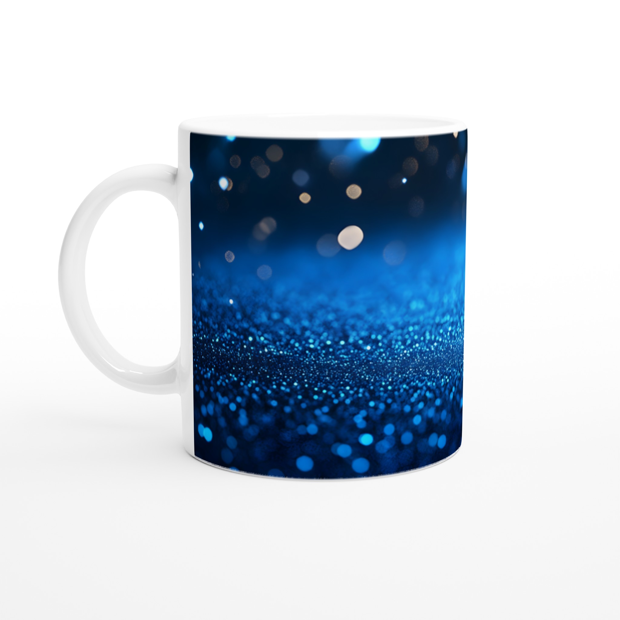 Stjärnklar Natt 11oz Keramikmugg - Blå Glittereffekt & Valfri Färg 1 b17a590a-d7bb-4528-a817-088d9601f6fe