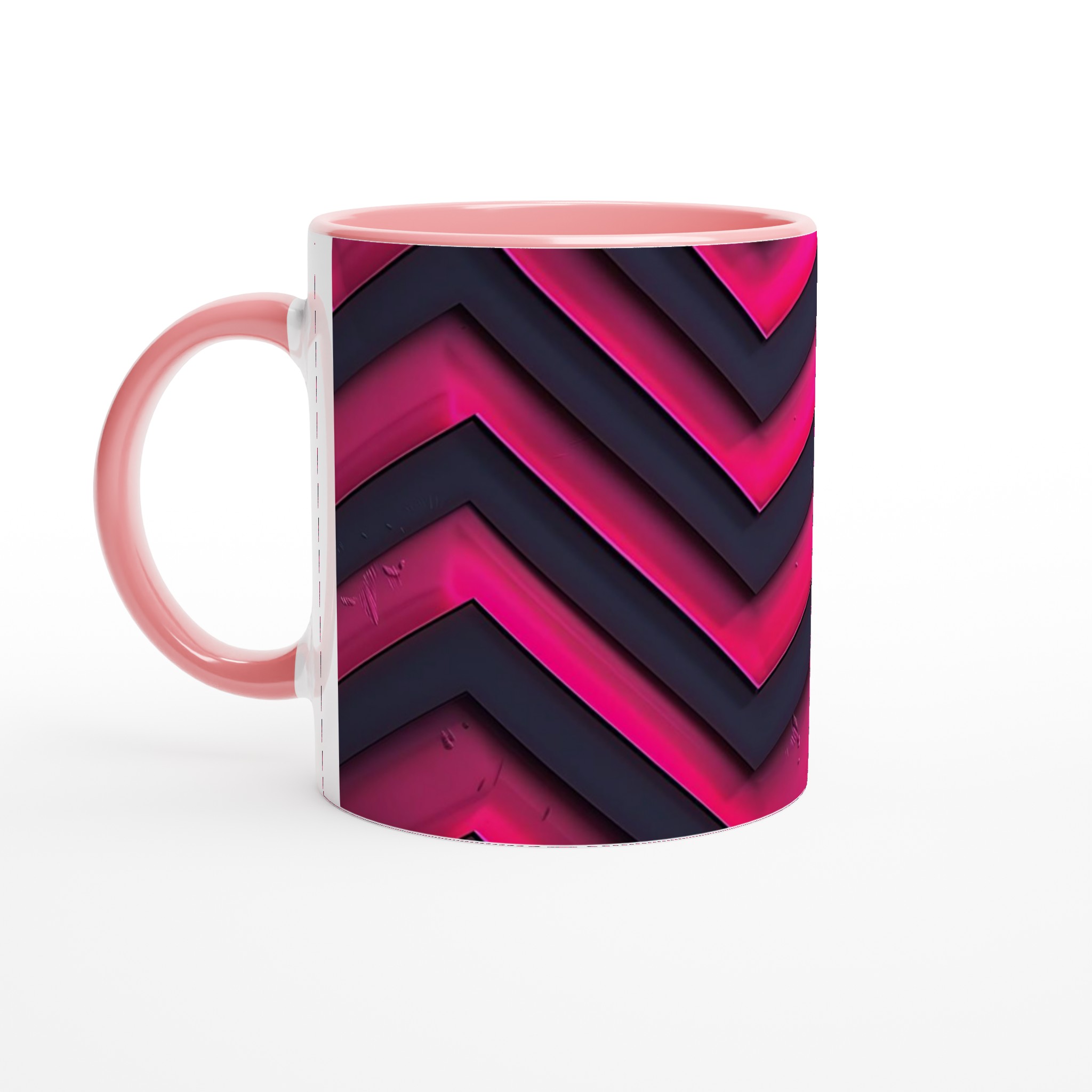 Neon Vågmönster Keramikmugg - 11oz, Levande Färgval 6 b18f69d7-4b1a-4817-9288-abf00c53cb2d