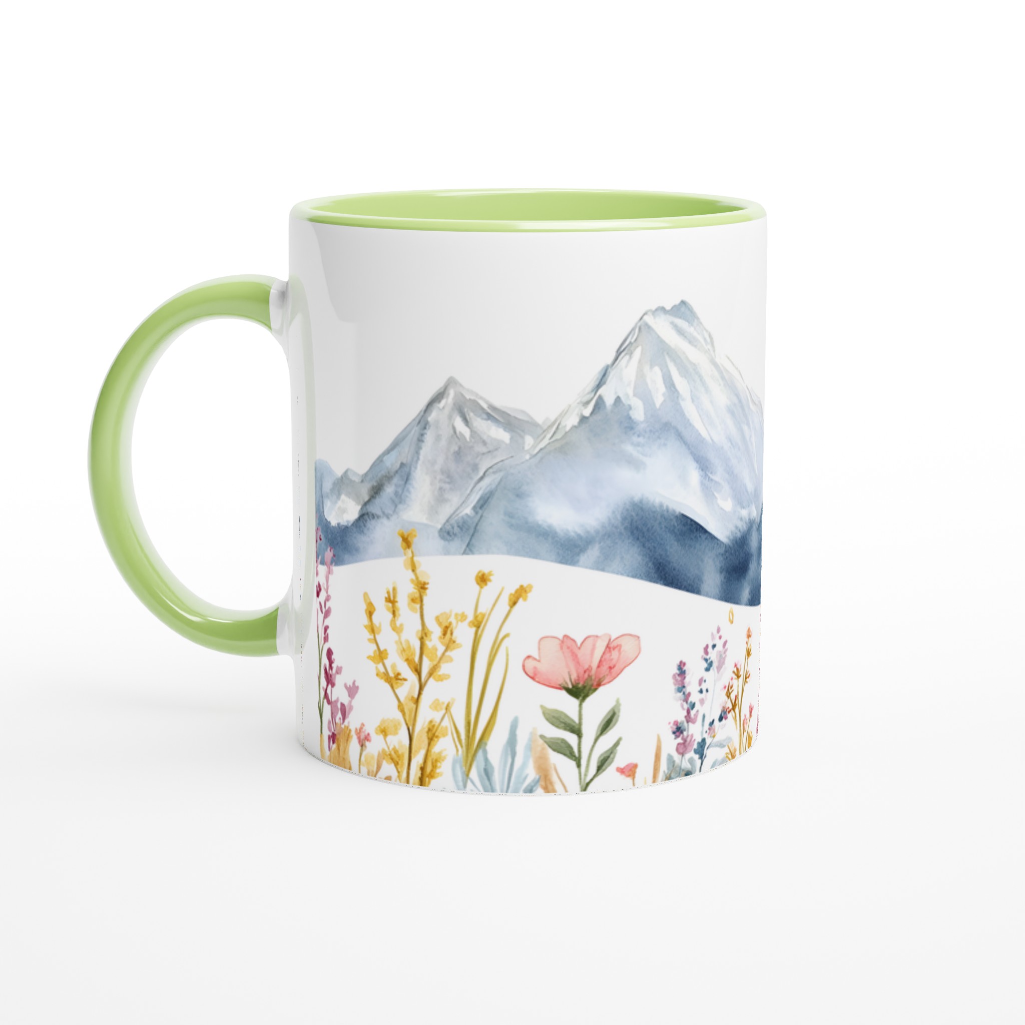 Akvarell Berg & Vildblommor Keramikmugg – Din 11oz Favorit i Flera Färger! 7 b2153424-932b-42fc-8386-ed351a480d9c