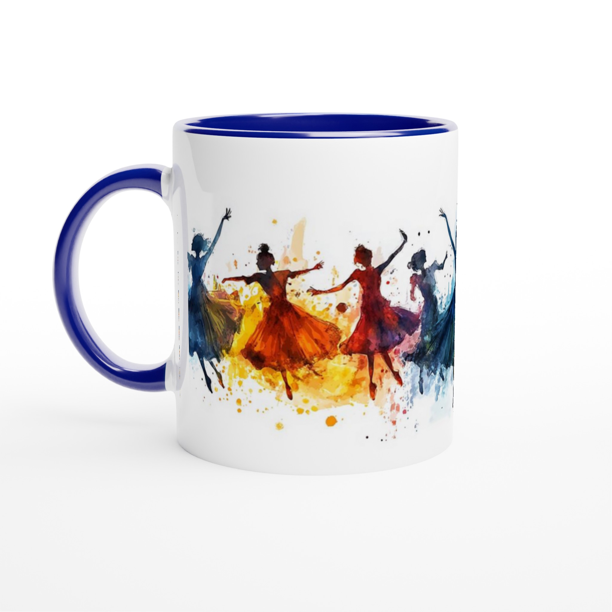 Dansande Ballerinas – Färgstark Akvarellmugg – 11oz Keramisk Kaffemugg i Valfri Färg 2 b21b34d7-6d21-493a-b908-58dd2fffbf0f