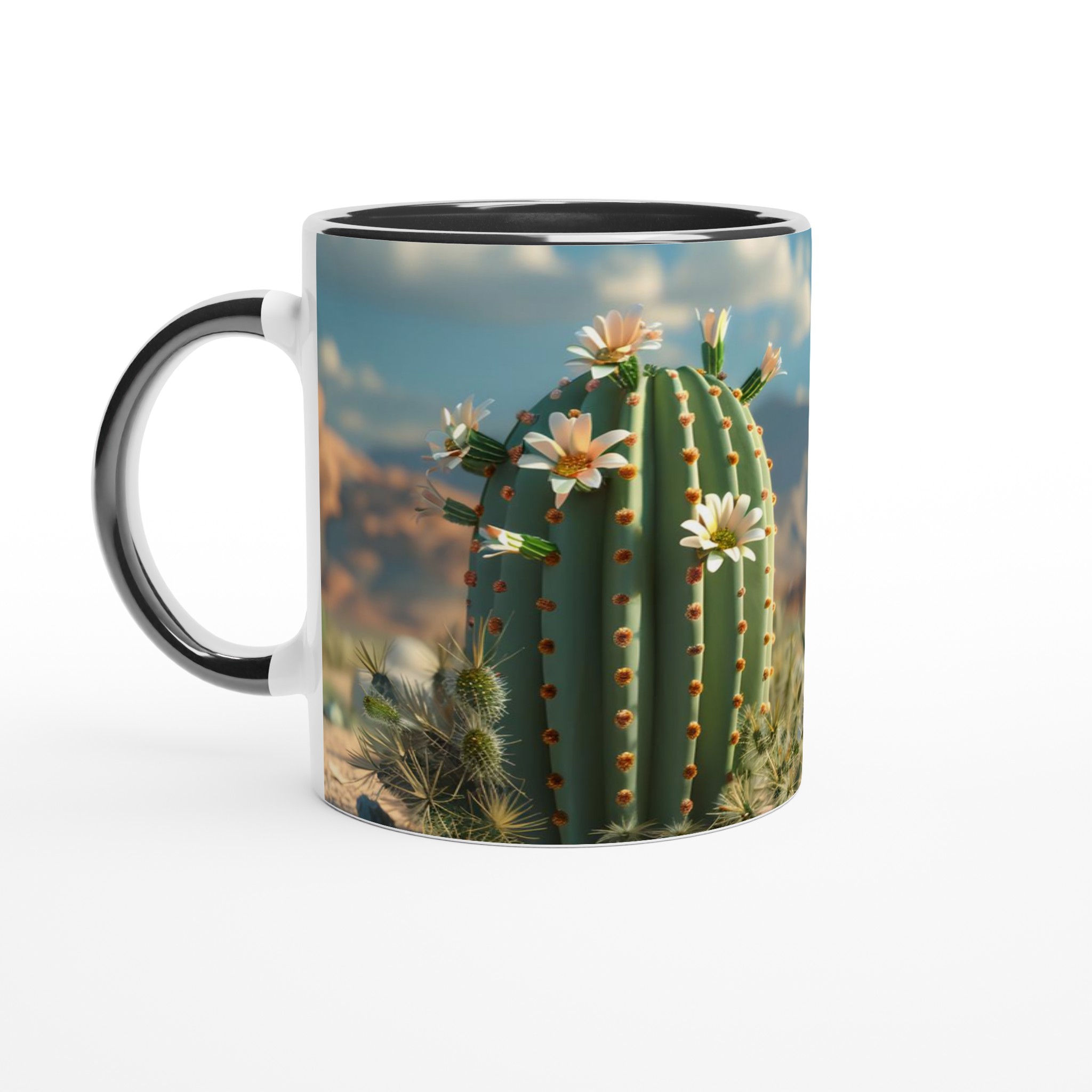 Kaktusblomster Keramikmugg - 11oz, Levande Desert Blommor för Kaffe & Te 4 b25ed77c-1d18-45b0-a585-04639c8607ec