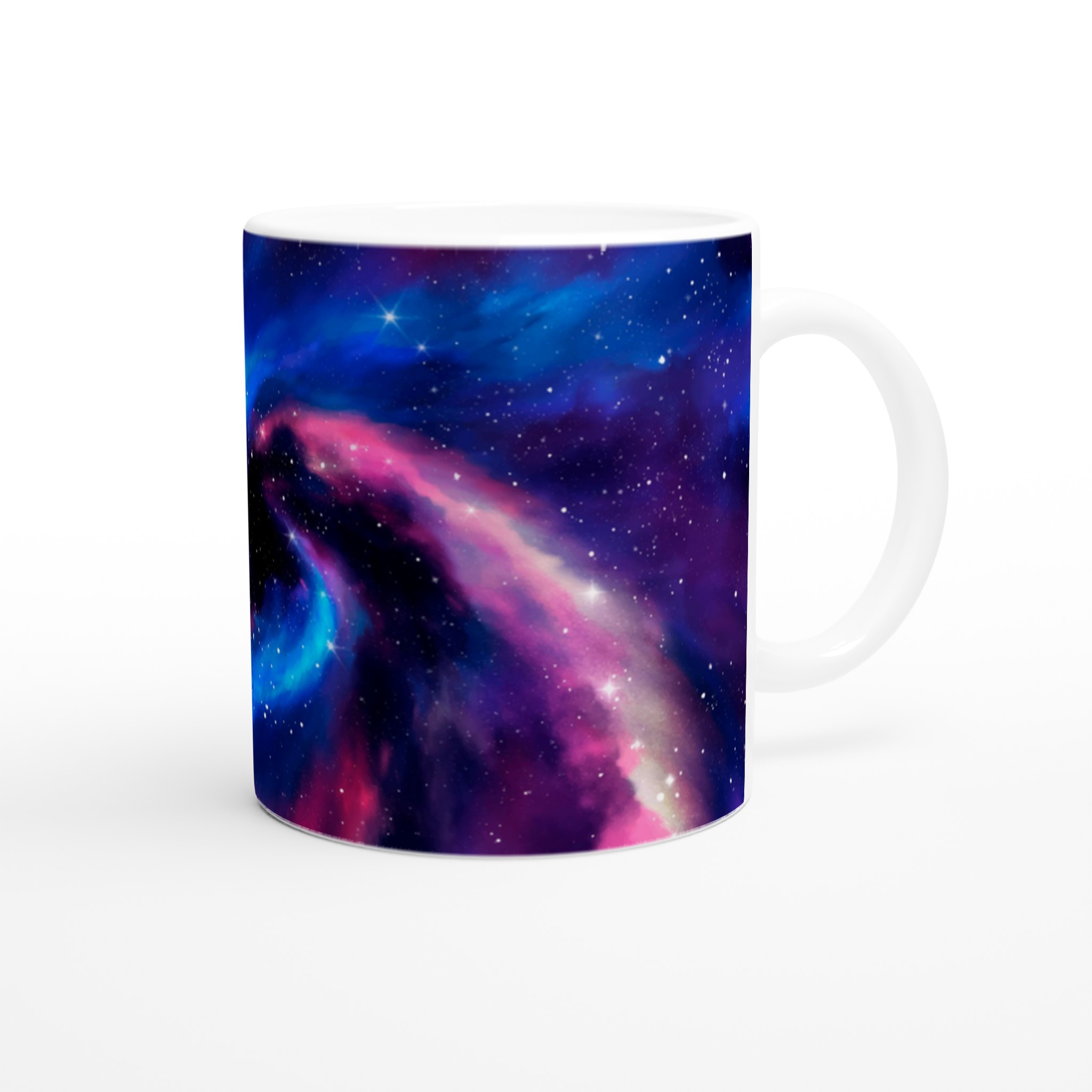 Vit 11oz keramisk mugg med galaxtema – välj din favoritfärg och förvandla din kaffestund 9 b26a66f3-fc89-4fa4-b75f-b399e901daea