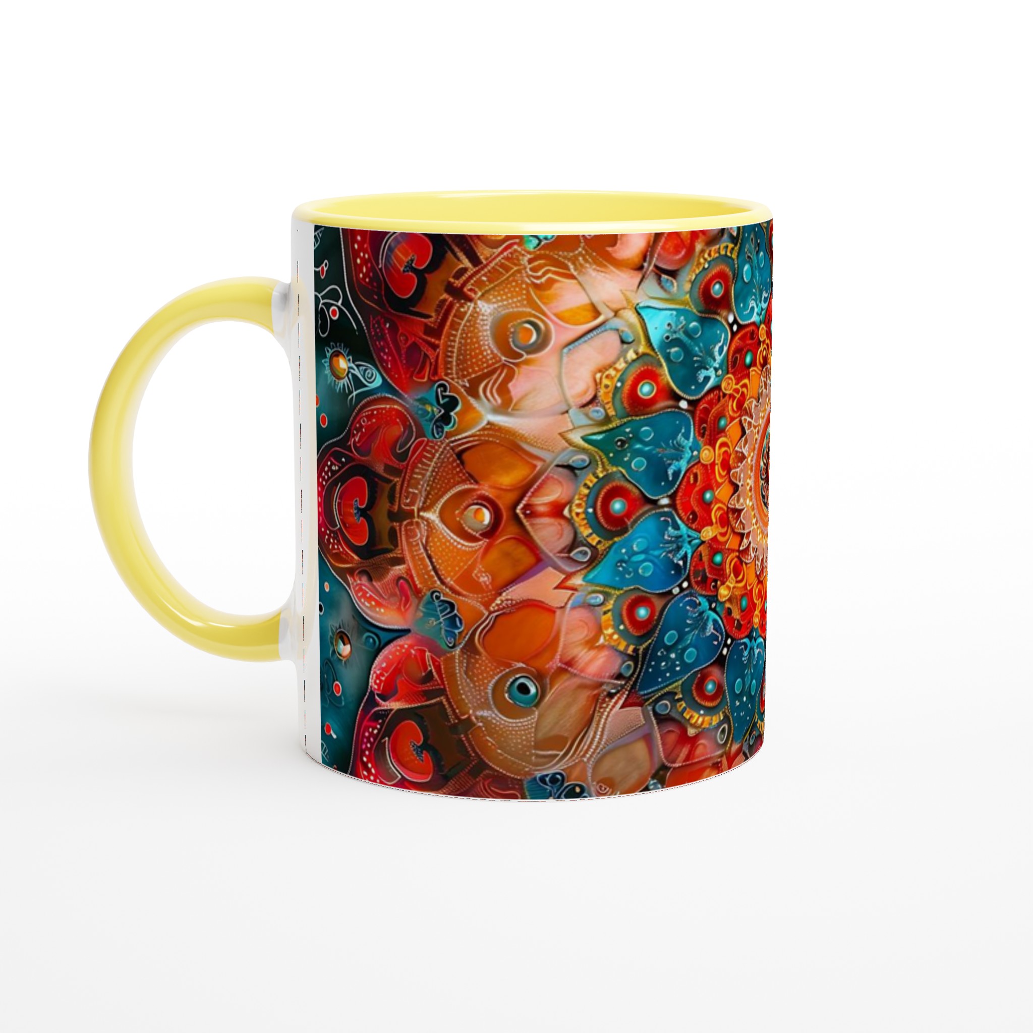 Kosmisk Mandala Keramikmugg 11oz – Välj bland 7 Vibrerande Färger för Din Energi 3 b27d87b9-753e-4990-8df8-a5987948d655