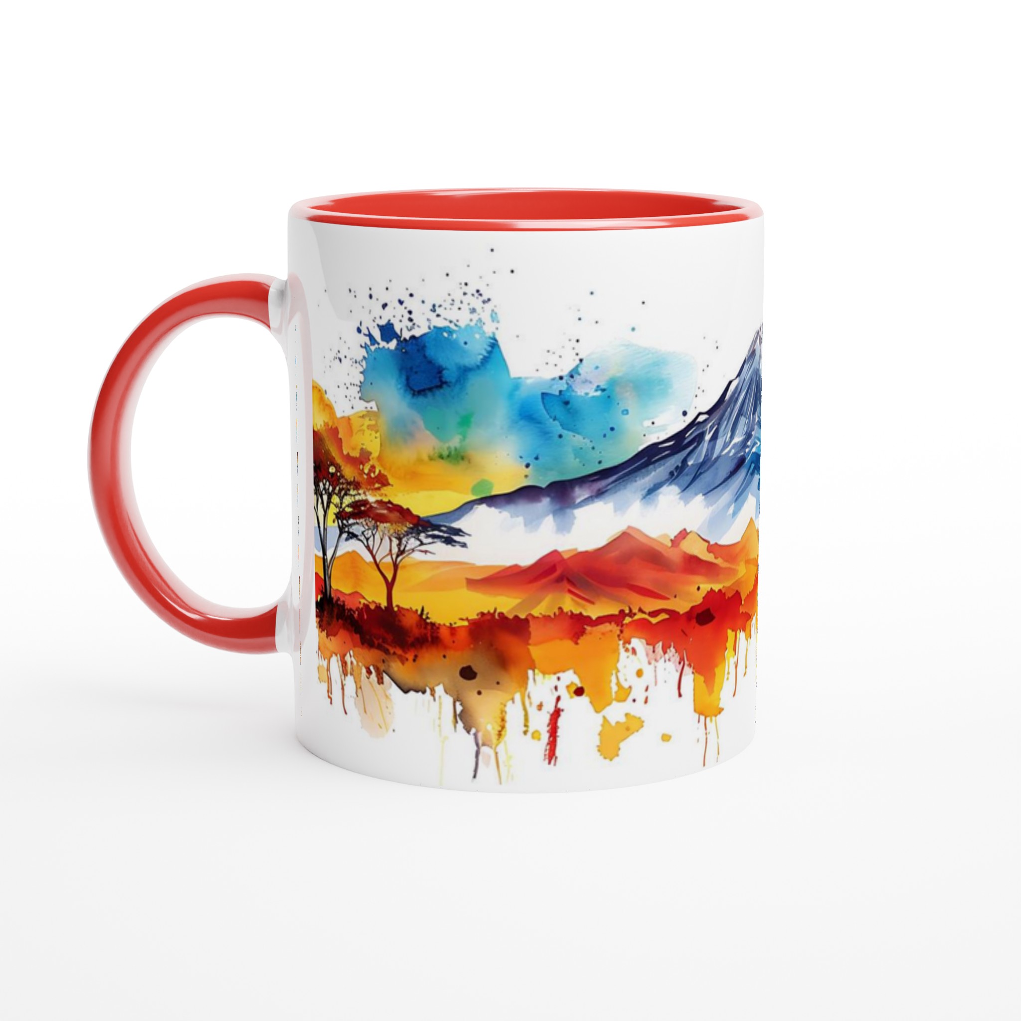 Akvarell Berg & Solnedgång Kaffemugg – Färgsprakande 11oz Keramikmugg i ditt val av 7 nyanser 5 b27dd52c-8a72-4c74-8f40-6a2e06e34e75