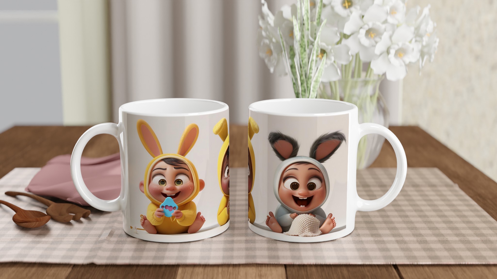 Påskens Charm: Söta kaninungar 11oz Keramisk Mugg – En perfekt present i flera färger! 10 b28e3bfe-5052-45a5-ae8b-67d6cd2200be