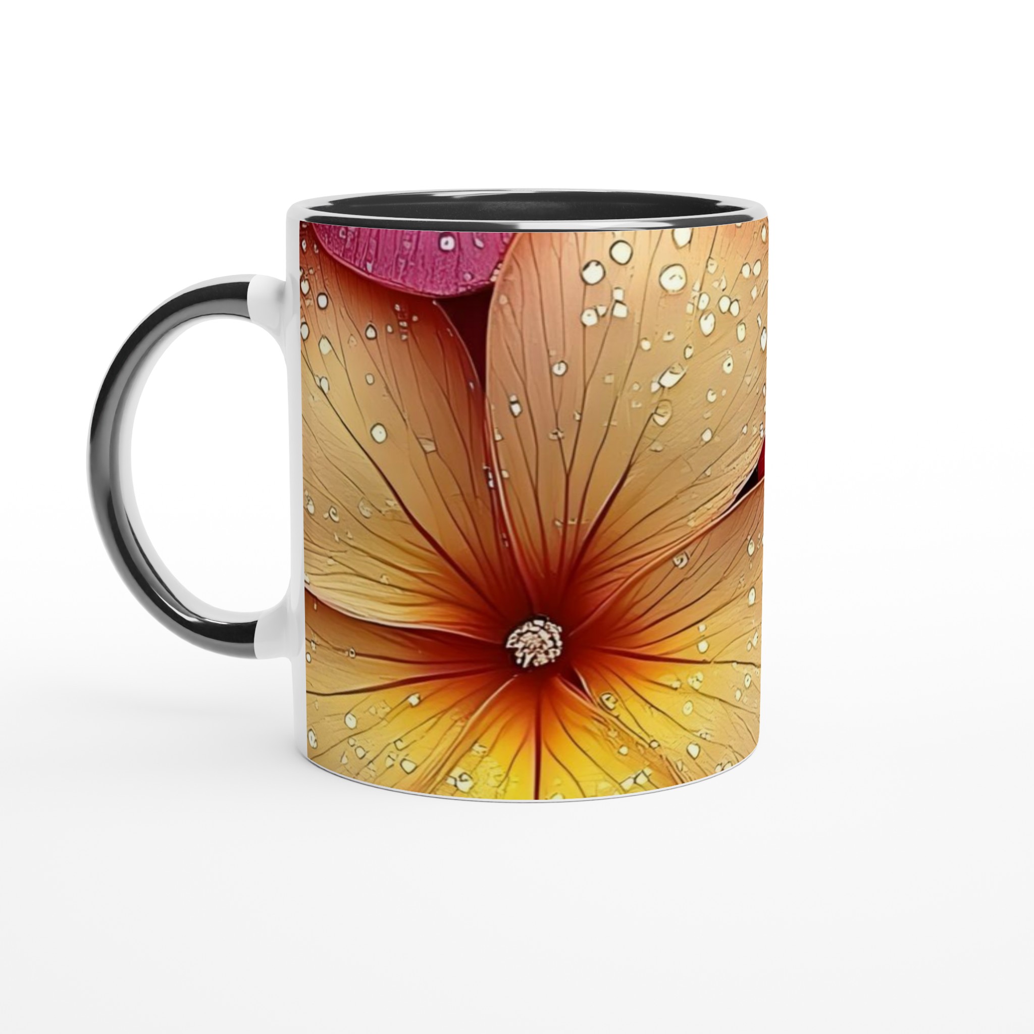 Elegant Floral 11oz Ceramic Mug in Your Choice of Vibrant Colors 4 b291e6ab-759d-474a-80dd-dc5706ed209d