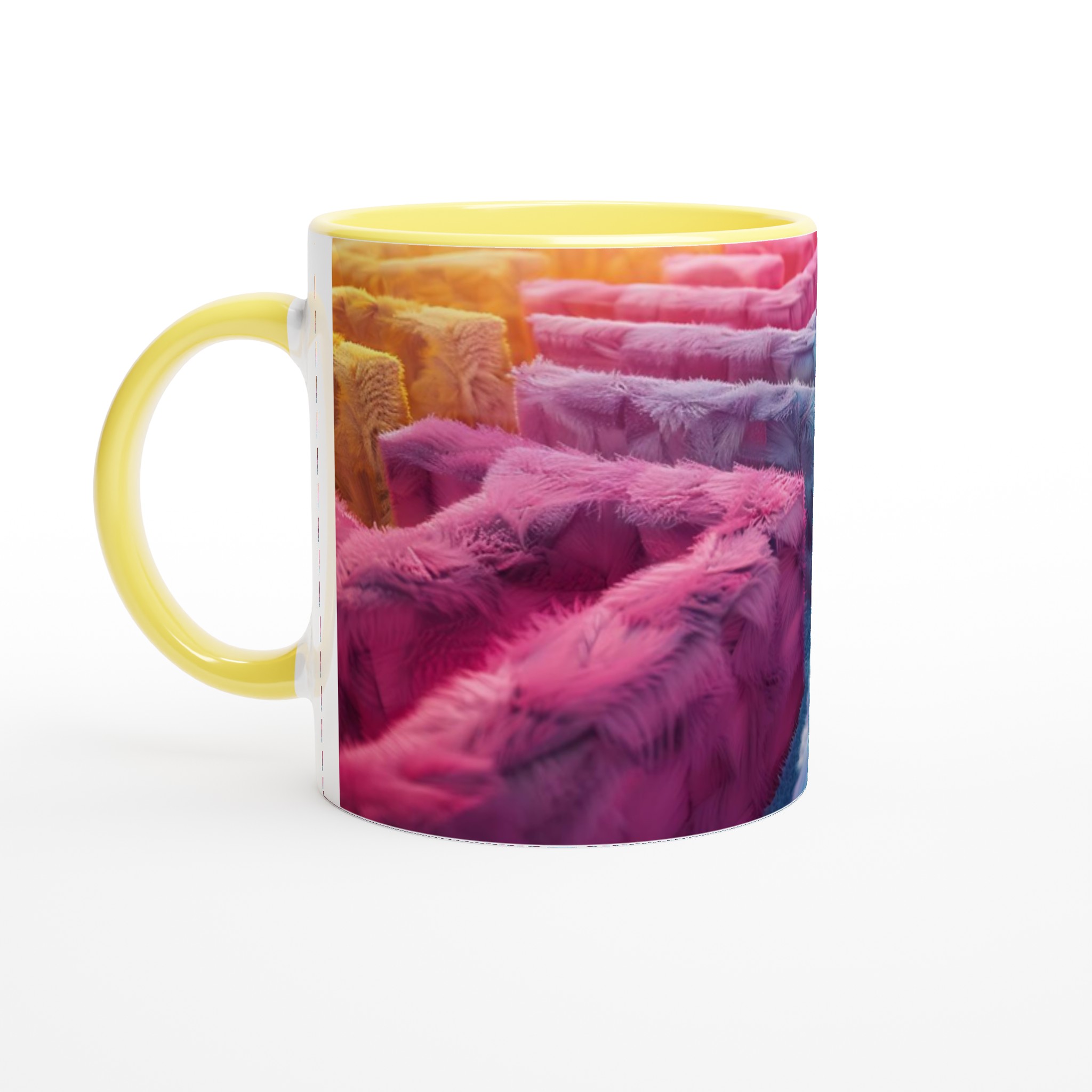 Färgglad Labyrint 11oz Keramisk Mugg – fluffig, lekfull design i sju livfulla nyanser 3 b292c030-dfae-4adc-956d-a9223243af7d