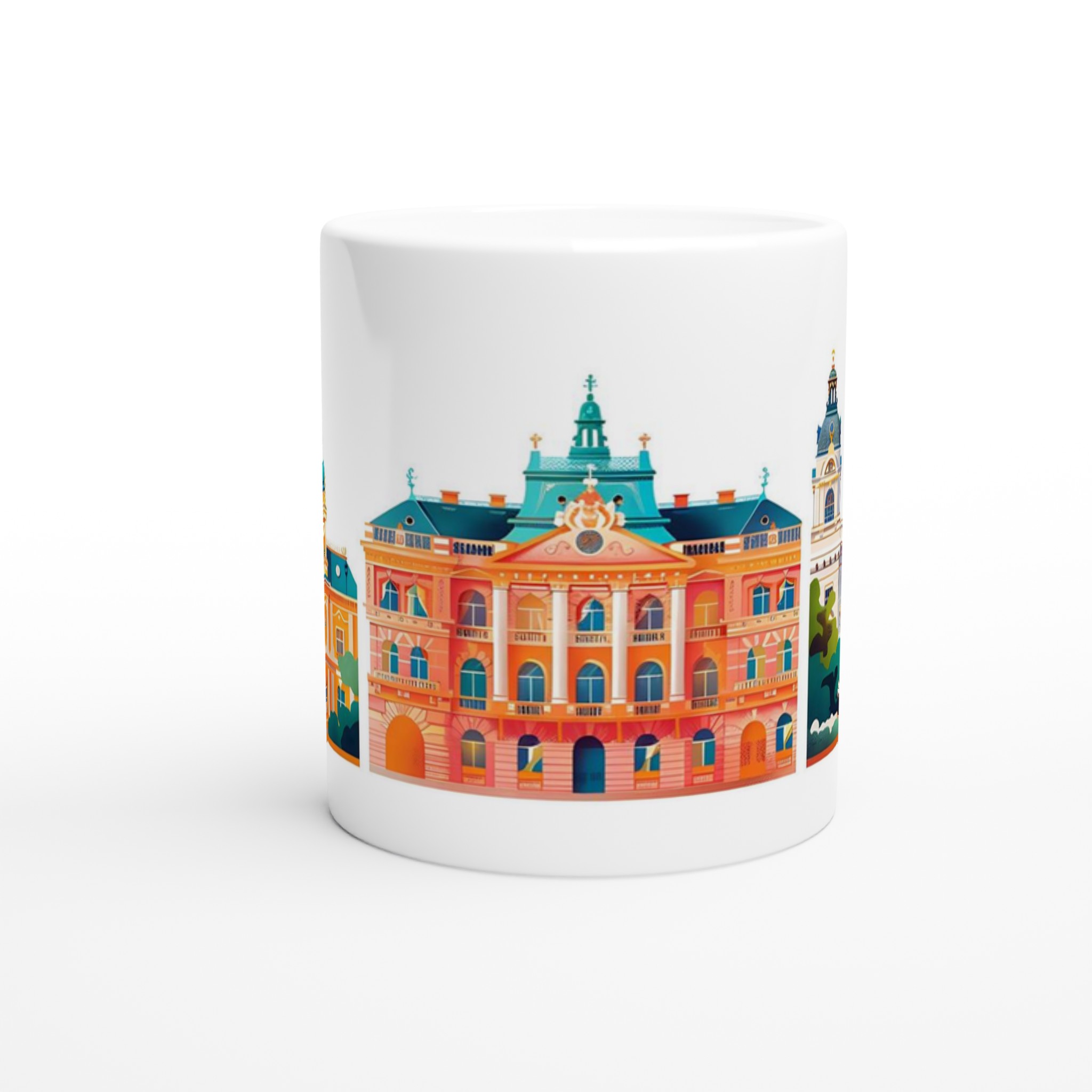 Europeisk Arkitektur Mugg - Färgsprakande Reseillustration i Premium Keramik 8 b2a00085-fd7f-4475-8ebb-69350af6ee06