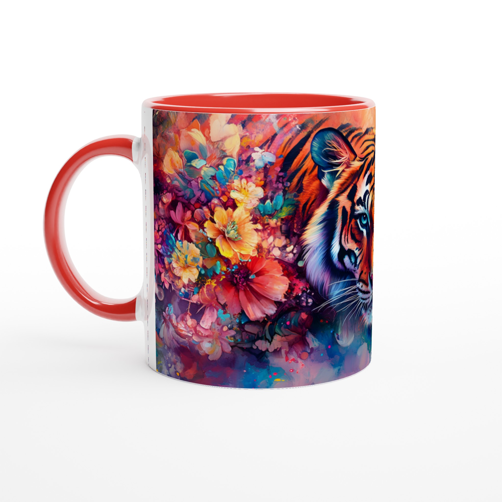 Konstnärlig Tiger Mugg – Vibrant Akvarell Design, 11oz Keramik 5 b2c23aaa-52a9-4f91-bb8a-5a66ea7bde69