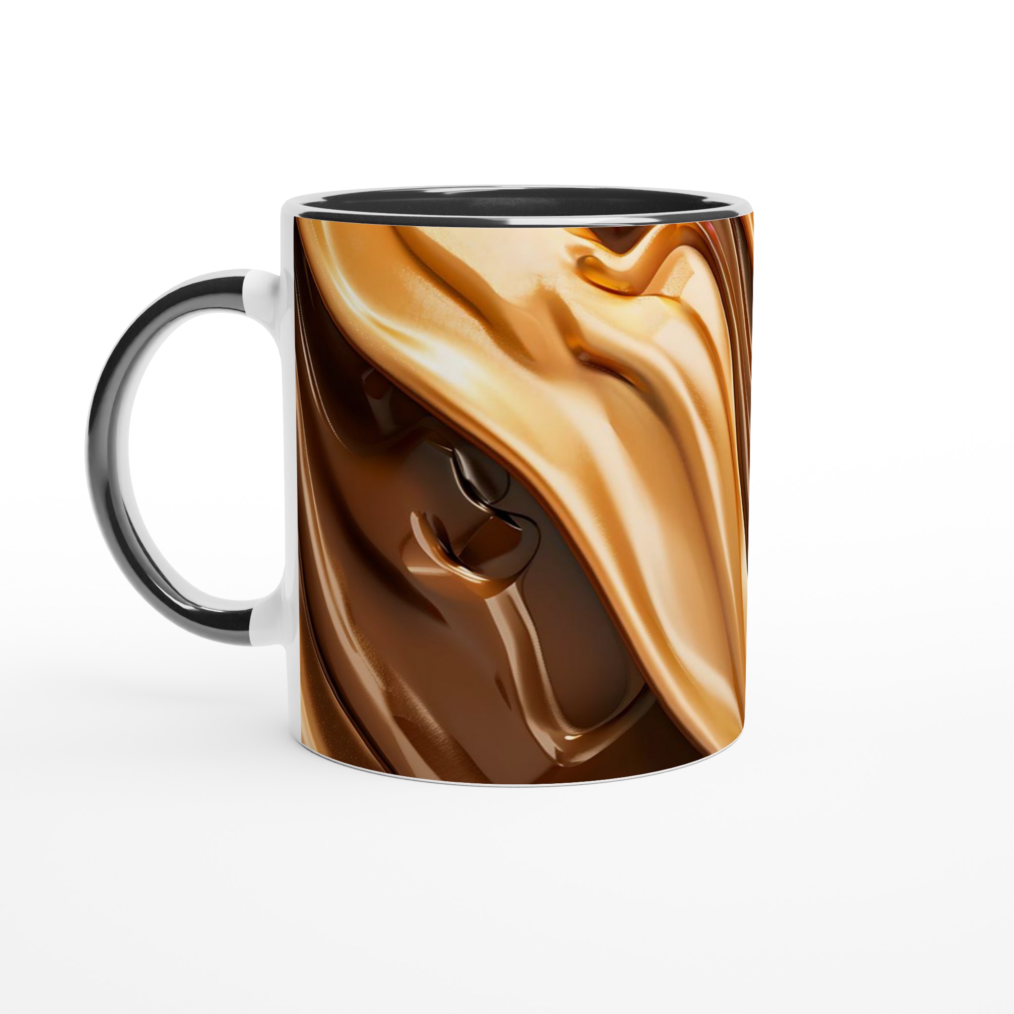 Lyxig Latte Love 11oz Keramikmugg – Glänsande Choklad- och Karamelltoner för Din Favoritdryck 4 b2c914a2-d005-4471-8471-d9841ff6e2f4