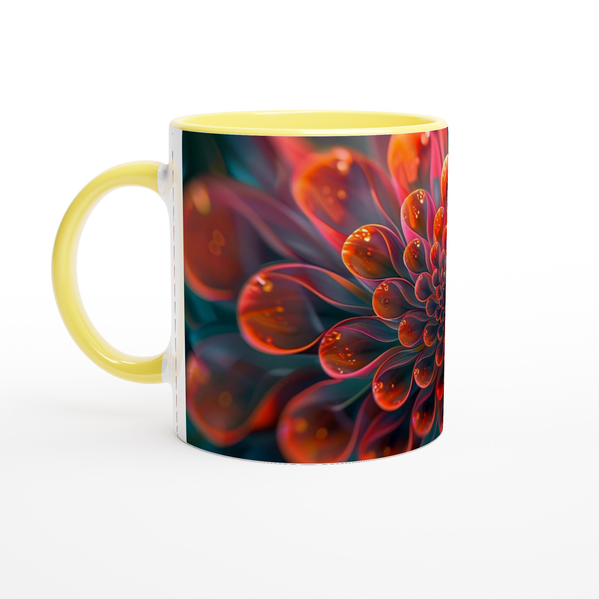 Mångfärgad blommig keramikmugg – 11 oz premiummugg i 7 livfulla färger 3 b2d3f83c-398b-4577-bc5c-86336a7d199f