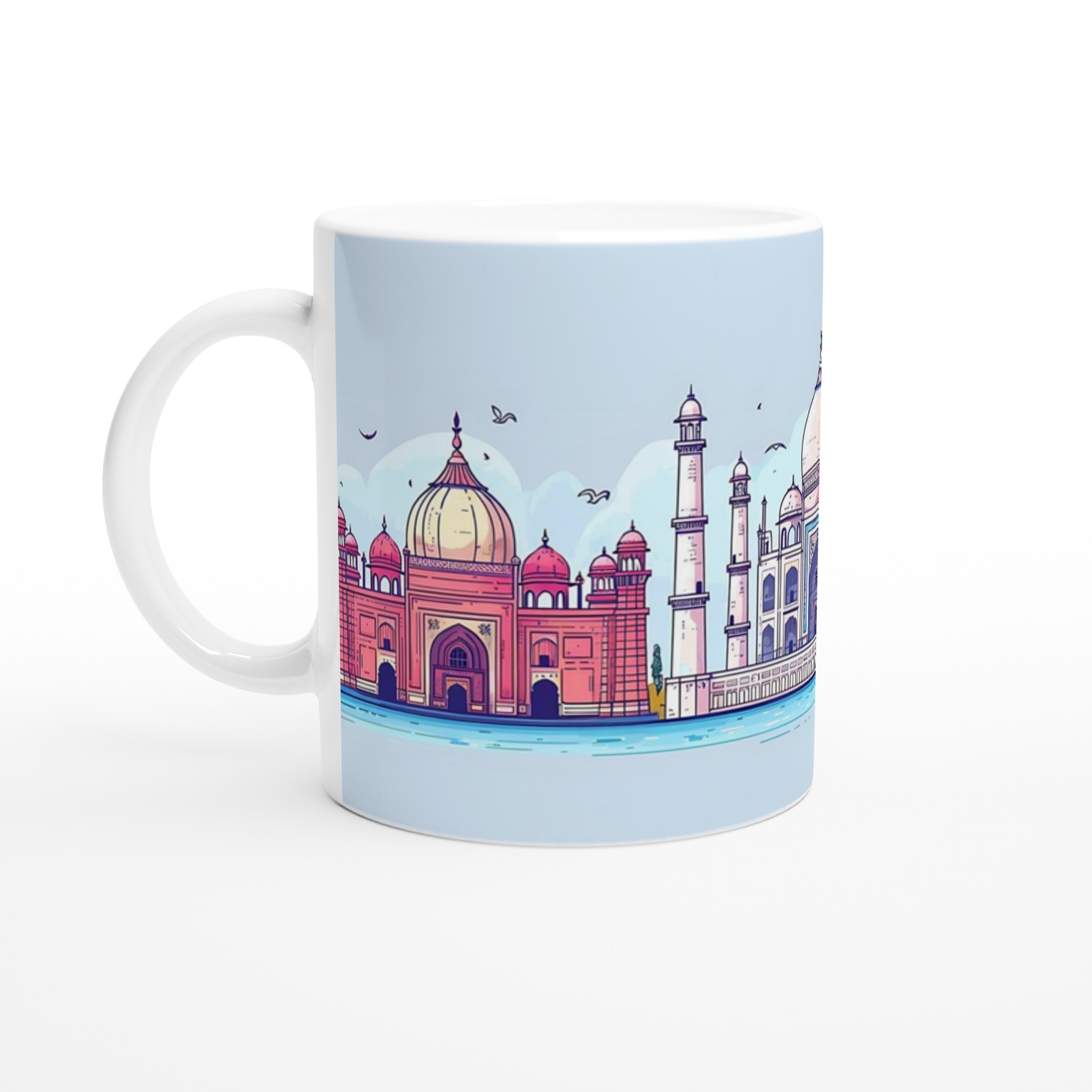 Indiska Ikoner Mugg: Historiska Landmärken i Pastell – 11 oz Keramikmugg 1 b3185e85-2bc4-4ce9-8e22-1896ebf3c12b