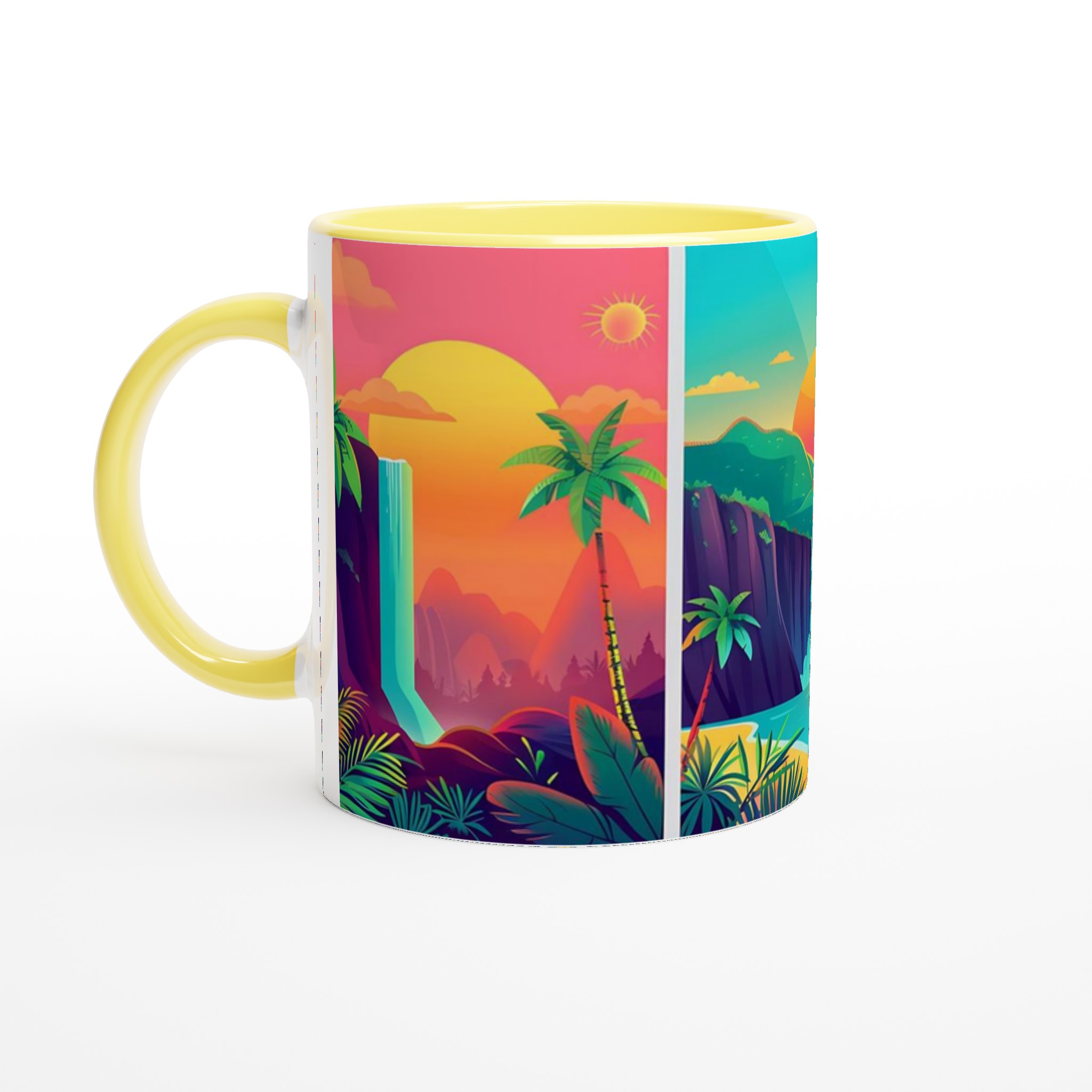 Tropisk Drömlandskap Mugg - Livfulla Vattenfall & Palmer i Valfri Färg, 11 oz 3 b33684cd-1b88-4ecf-96e9-80b94803353b