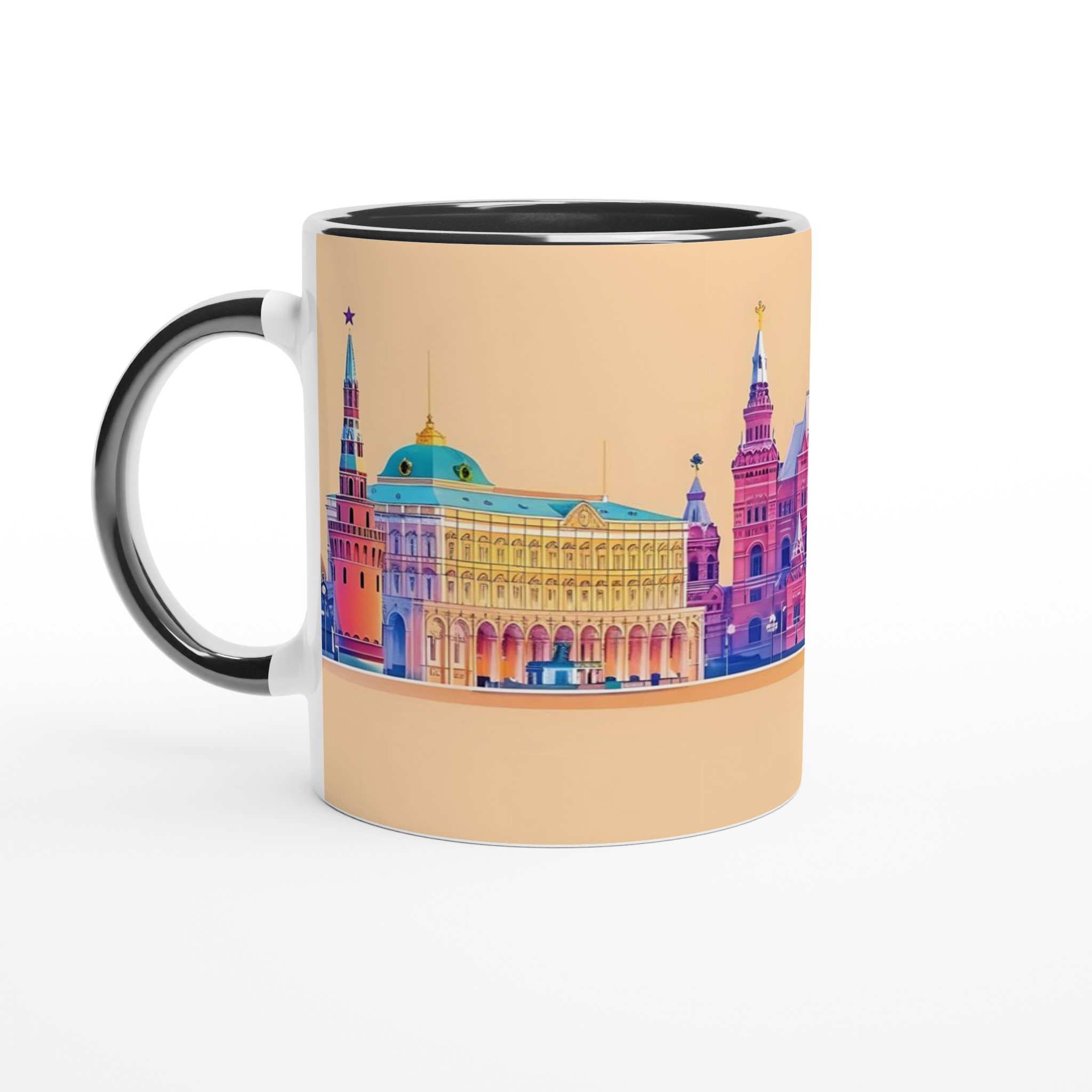 Färgglad Stadsbild Mugg – Arkitektur i Pastellnyanser – Välj bland 7 Färgstarka Alternativ 4 b343ef9c-9d64-4576-81e2-60098bd2e4c9