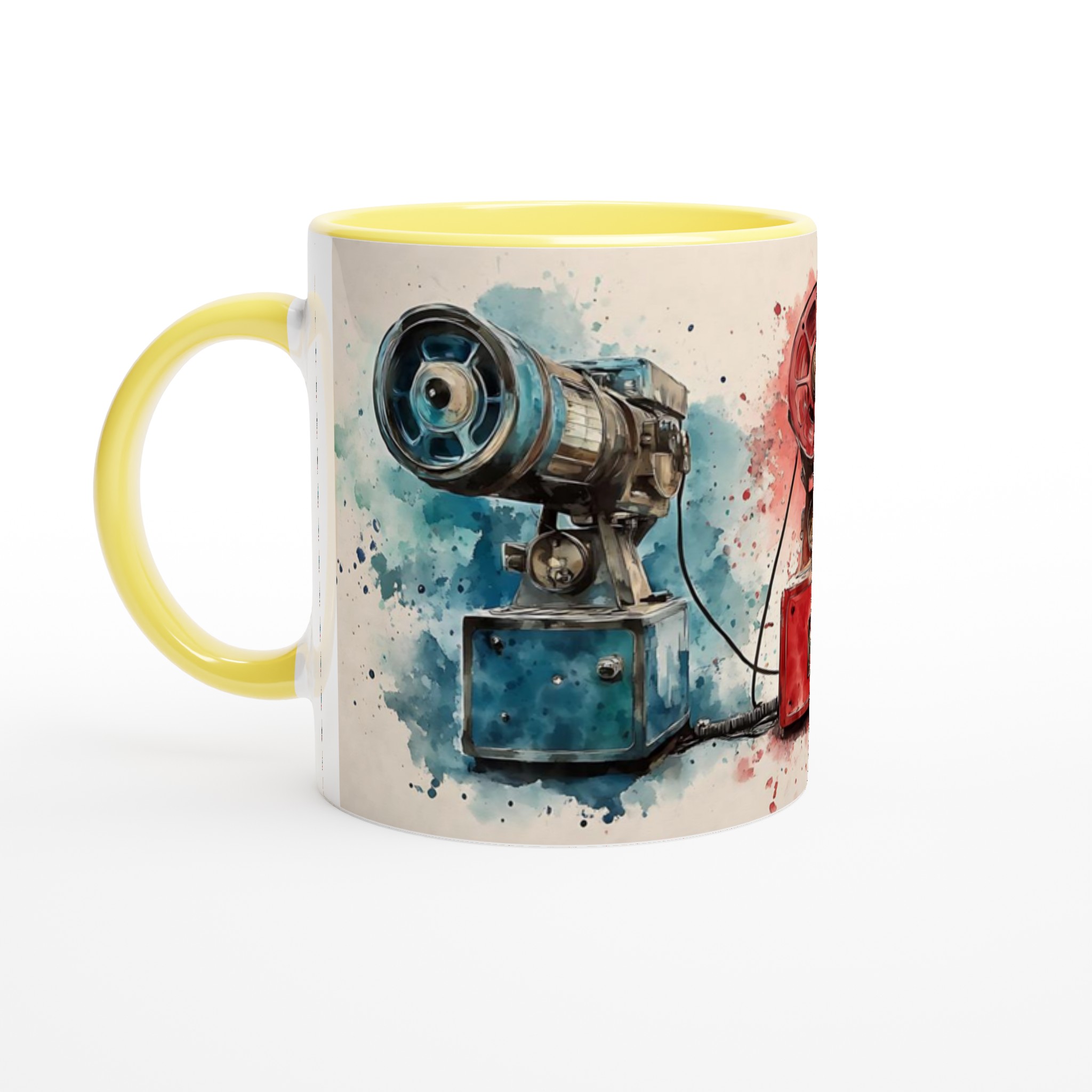 Retro Projektor Art Mugg – Färgstark Vattenfärg Design, Välj Din Favoritfärg 3 b3635f3d-4687-4ca1-9a02-10b66f9a3028