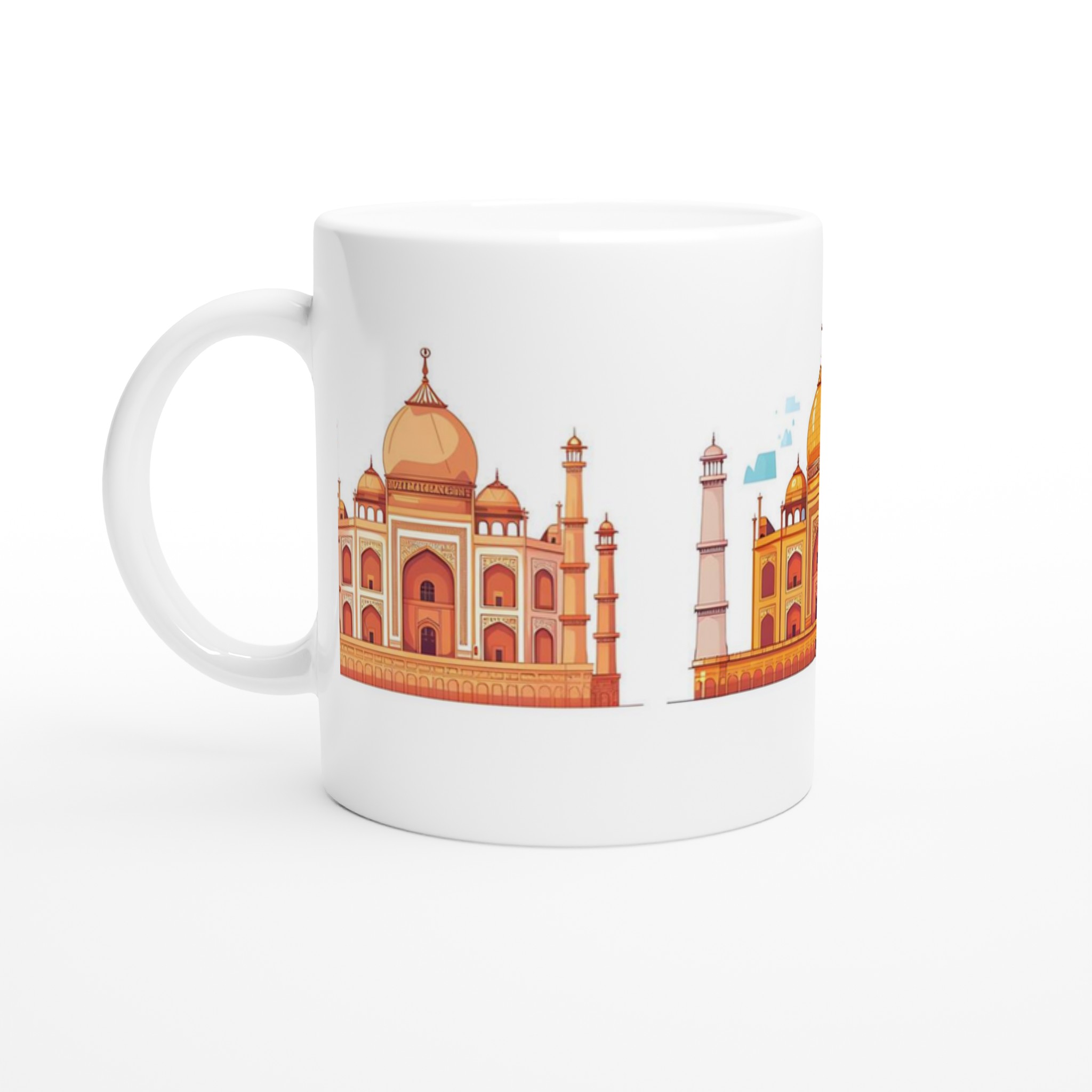 Taj Mahal Inspirerad Keramikmugg - Historisk Charm i Valfri Färg, 11oz 1 b37202af-0abb-4834-8099-76695f53f543
