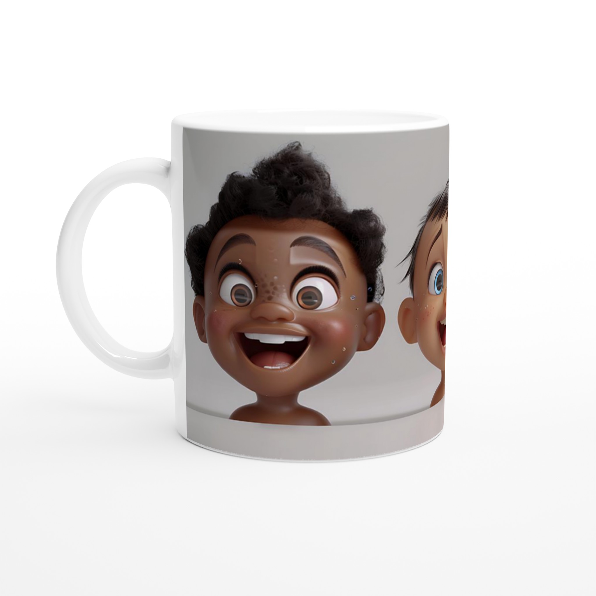 Glada Barn Ansikten 11oz Keramisk Mugg – Lys Upp Din Dag med Roliga Motiv & Färgglada Val! 1 b3879433-444e-422c-a1fd-a77414c713f4