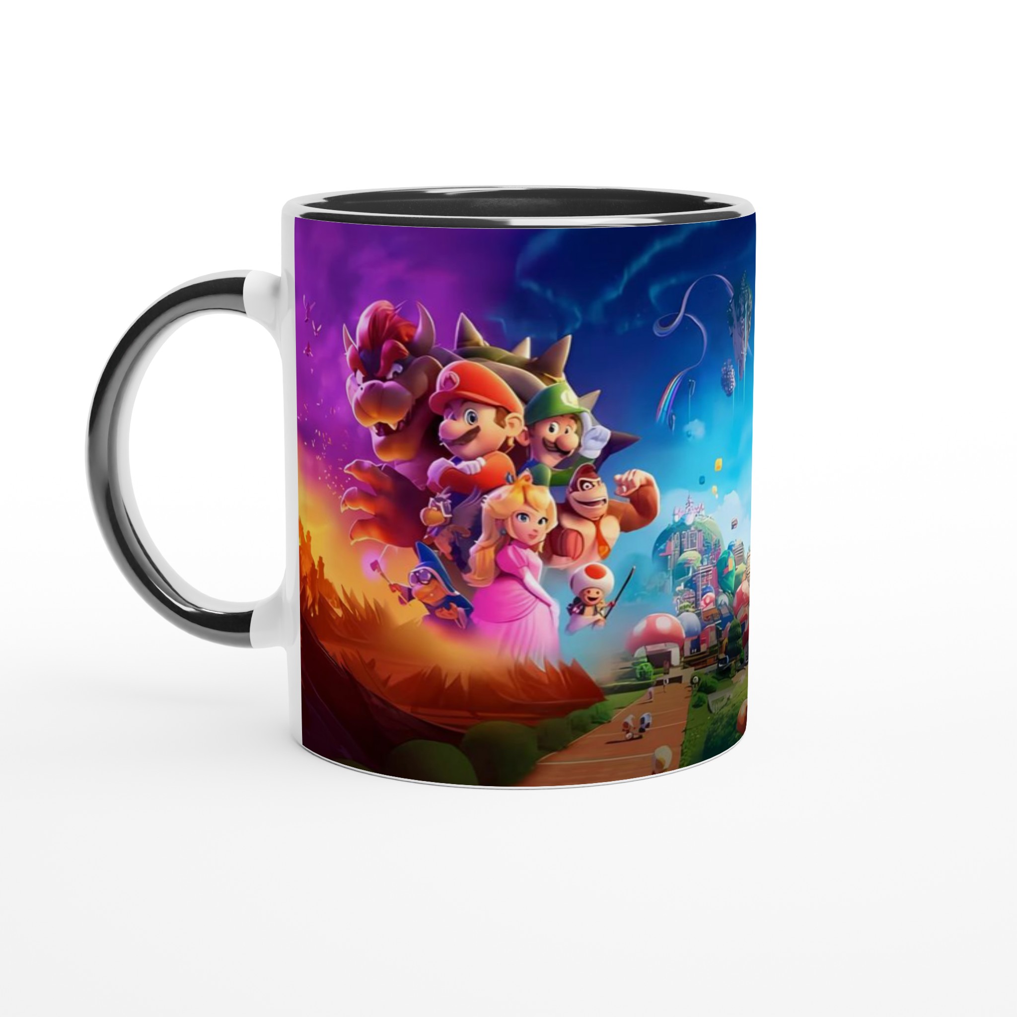 Vit 11oz keramisk mugg med färgstark spelinspirerad design i flera keramiska nyanser 4 b39efa26-2ef3-4a35-92e2-253460bc955e