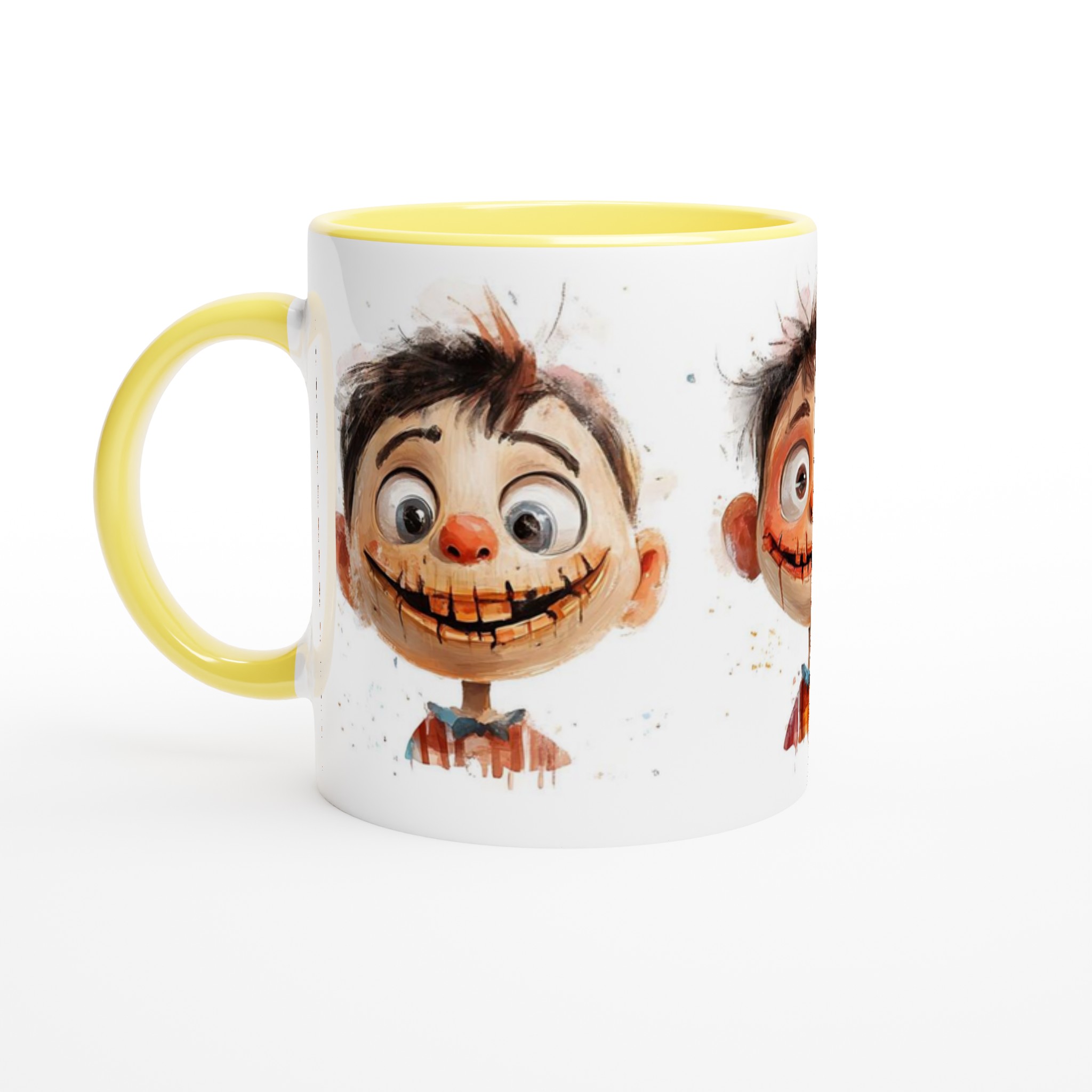 Lekfulla Monster Mugg – Vit 11oz Keramisk Mugg med Charmiga Akvarellkaraktärer 3 b3b24b87-0104-452b-8f96-860131c2f7eb