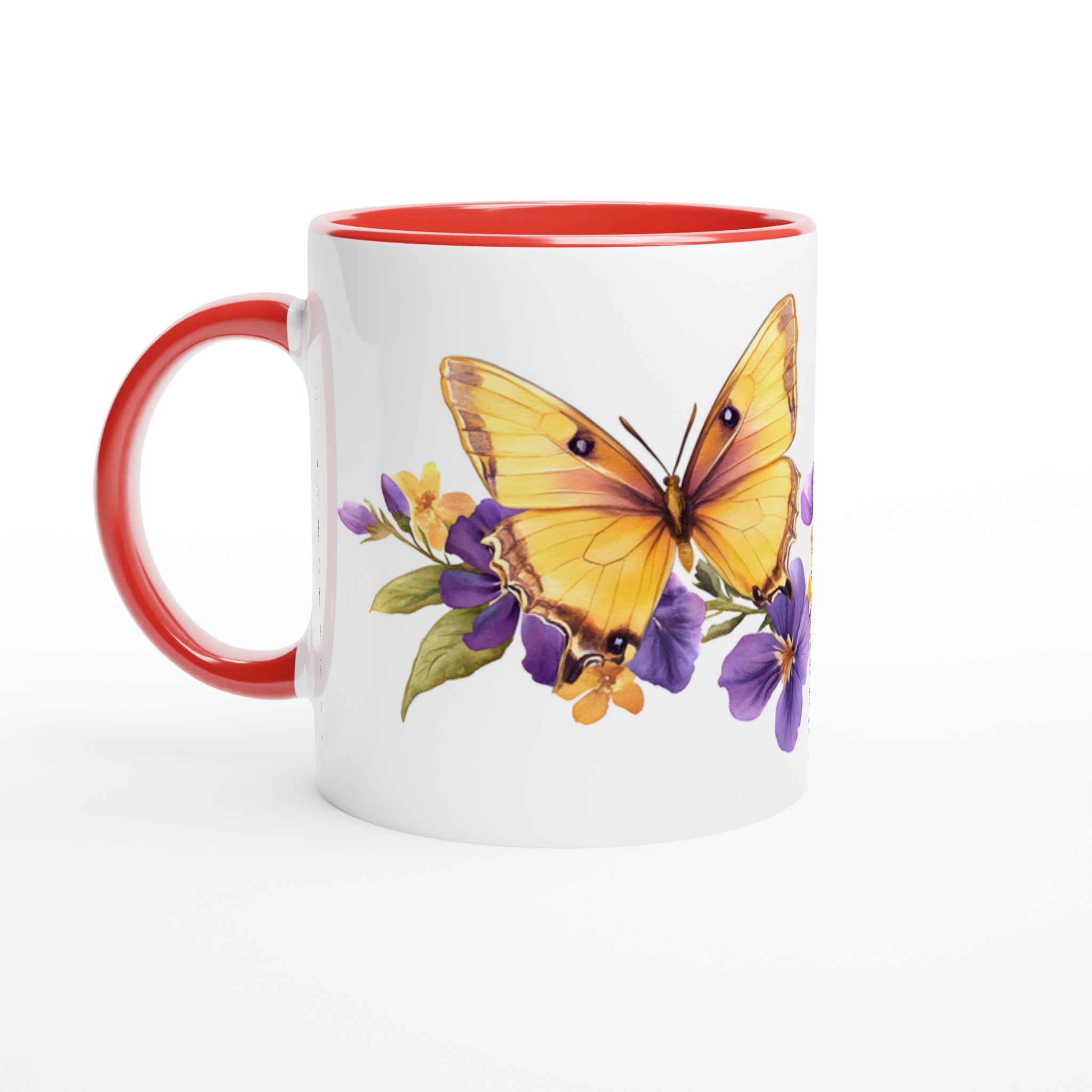 Fjärilsdröm Keramisk Mugg - Vårig Design i Gult & Lila, 11 oz 5 b3ca2a14-62c3-4cf9-b141-79fa2dd4aeb8