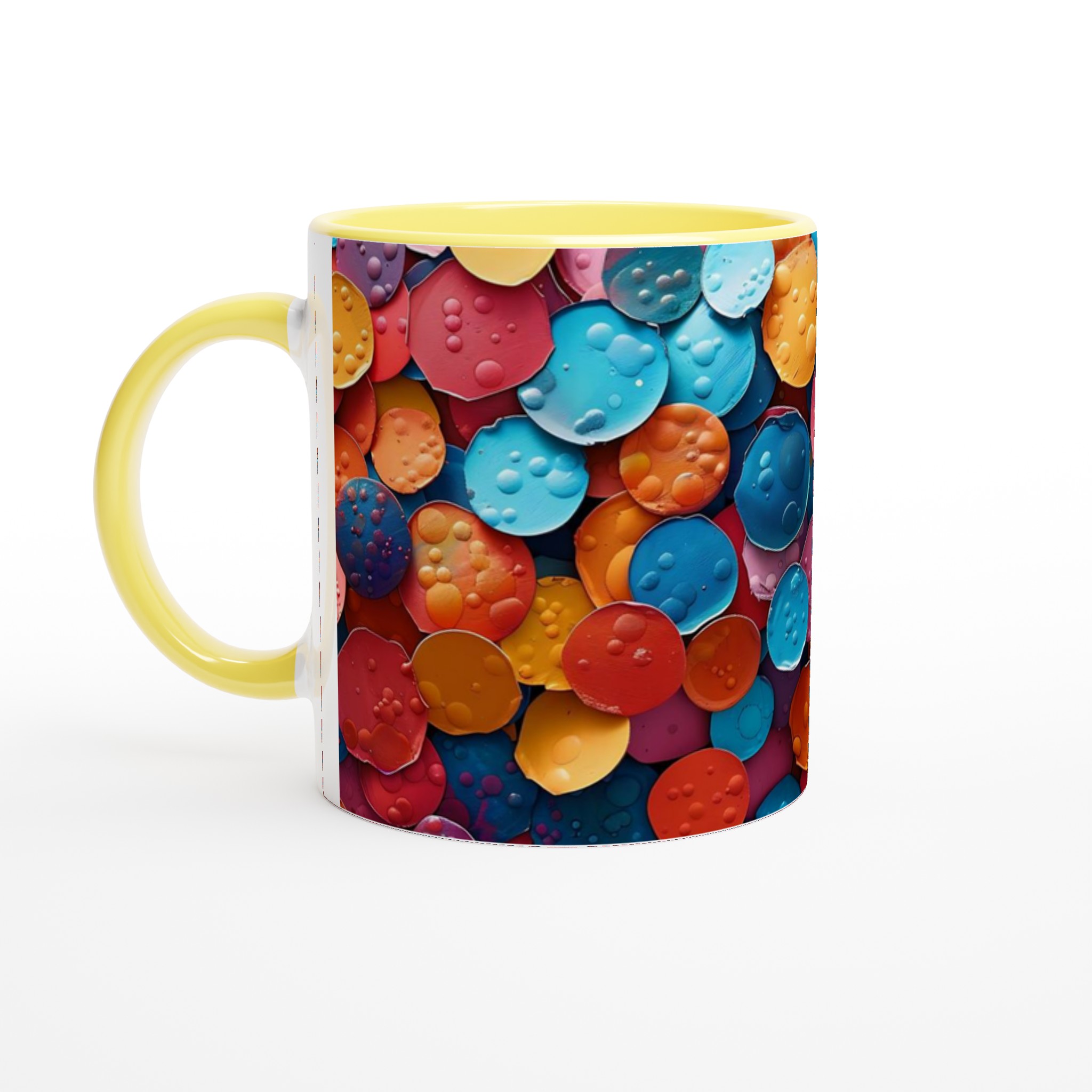 Abstrakt Färgglad Bubbla 11oz Keramisk Mugg – Välj bland 7 Livfulla Kulörer 3 b3cb789b-fa69-4667-acda-5e7efe0836c1