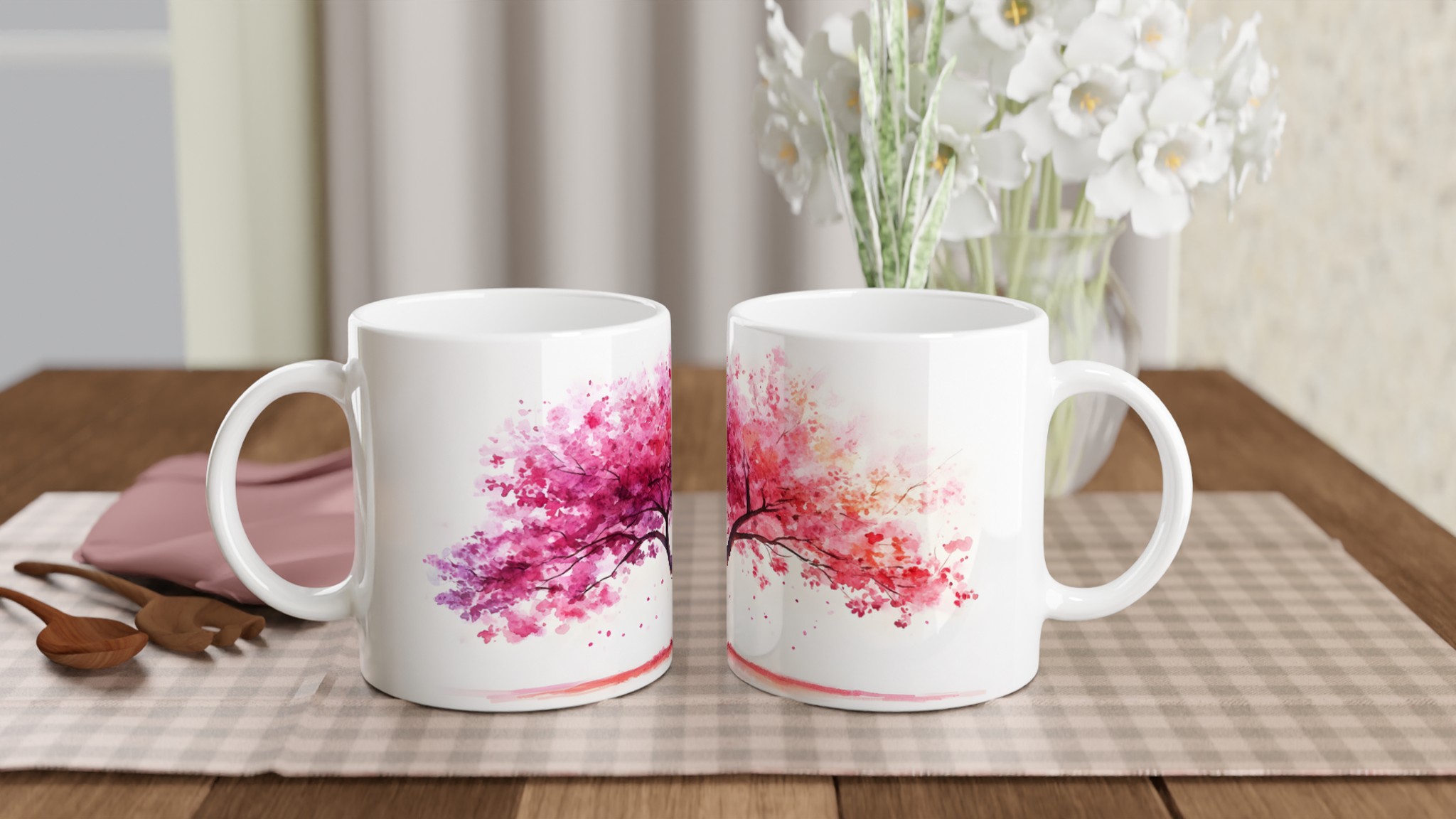 Körsbärsträd Akvarell Mugg – Välj din Färgstarka Favorit 11oz Keramikmugg 10 b3e4f961-5fe5-498c-94c1-57ae25645e81