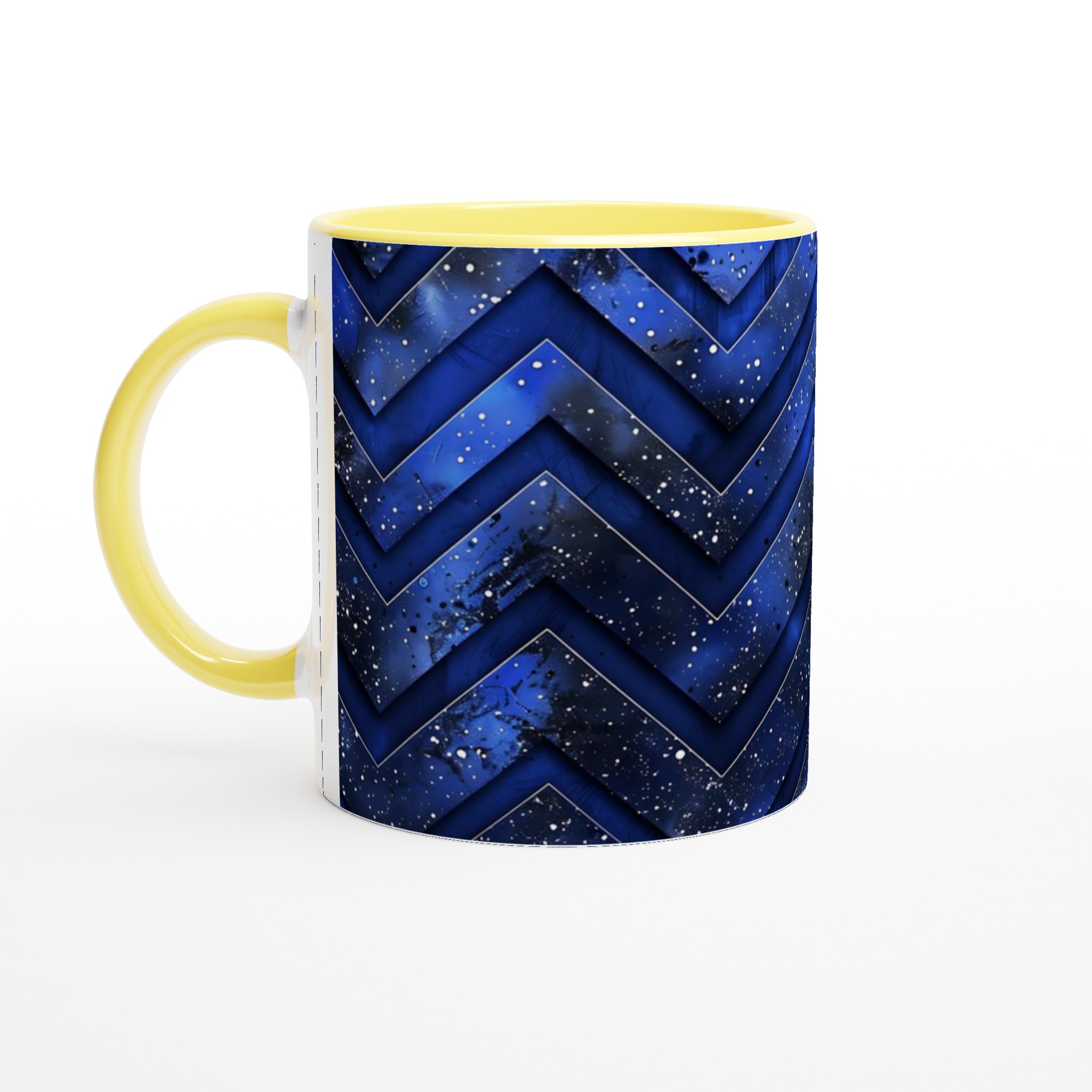 Vit 11oz keramisk mugg med stjärnhimmel i blå och svart – välj bland sju färgstarka nyanser 3 b4003502-b694-41cc-bc57-0a812ea73698