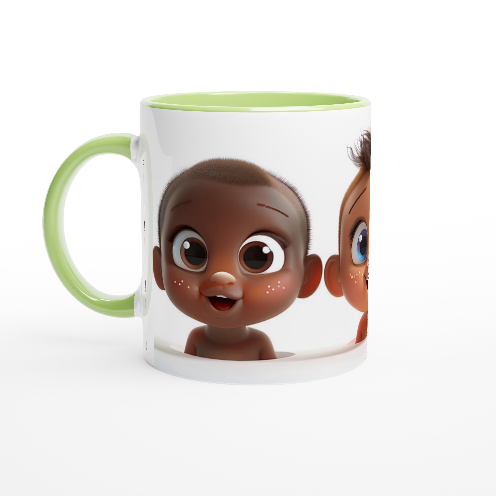 Charmiga Babyansikten Keramikmugg - En lekfull Vit 11oz Mugg med glädjefyllda motiv i flera färger 7 b42c523a-5803-4d55-bbac-343efaef79de