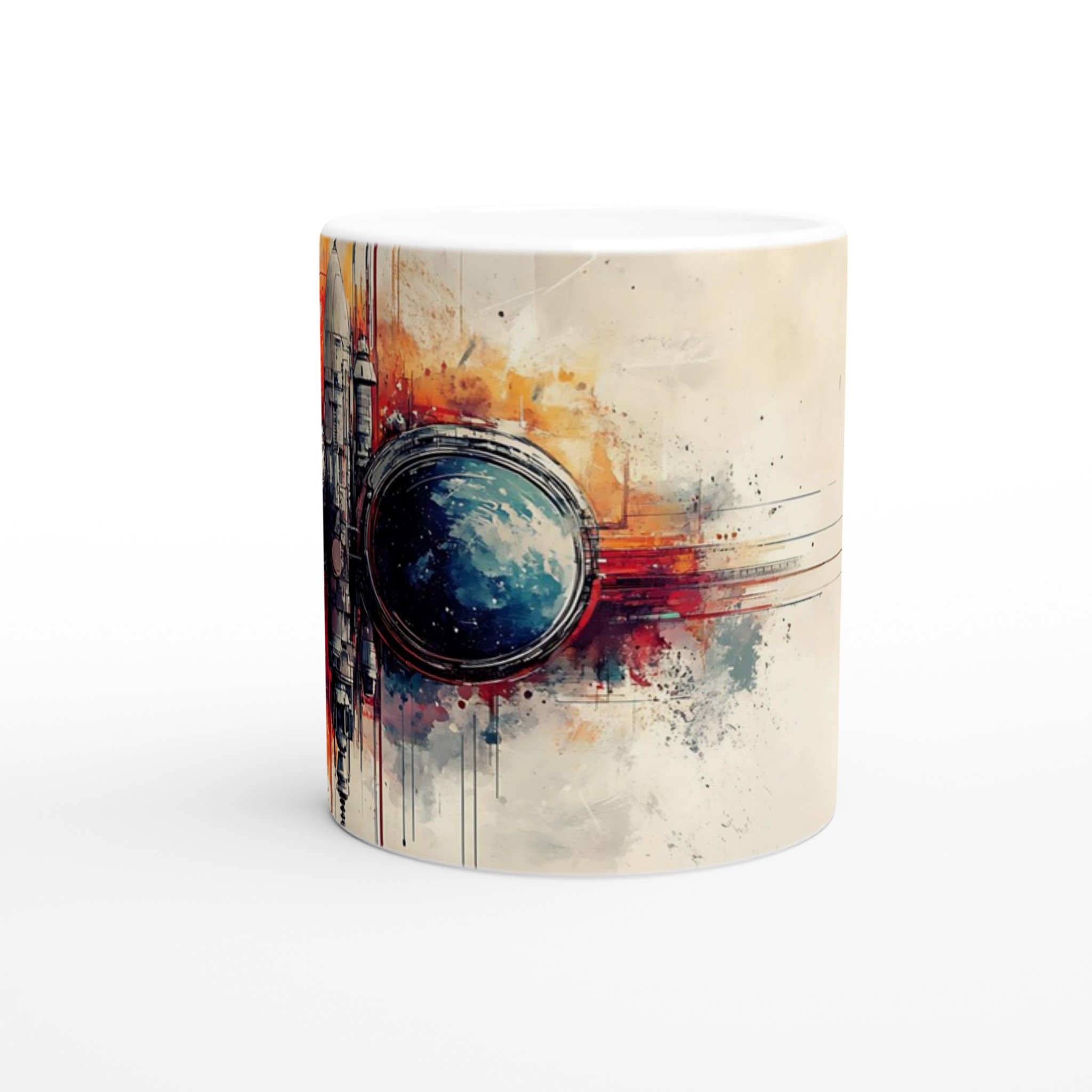 Abstrakt Rymdresa 11oz Keramikmugg - En konstnärlig explosion av kosmiska färger 8 b4553c9c-b24d-4532-9bc0-3ea898d37c29