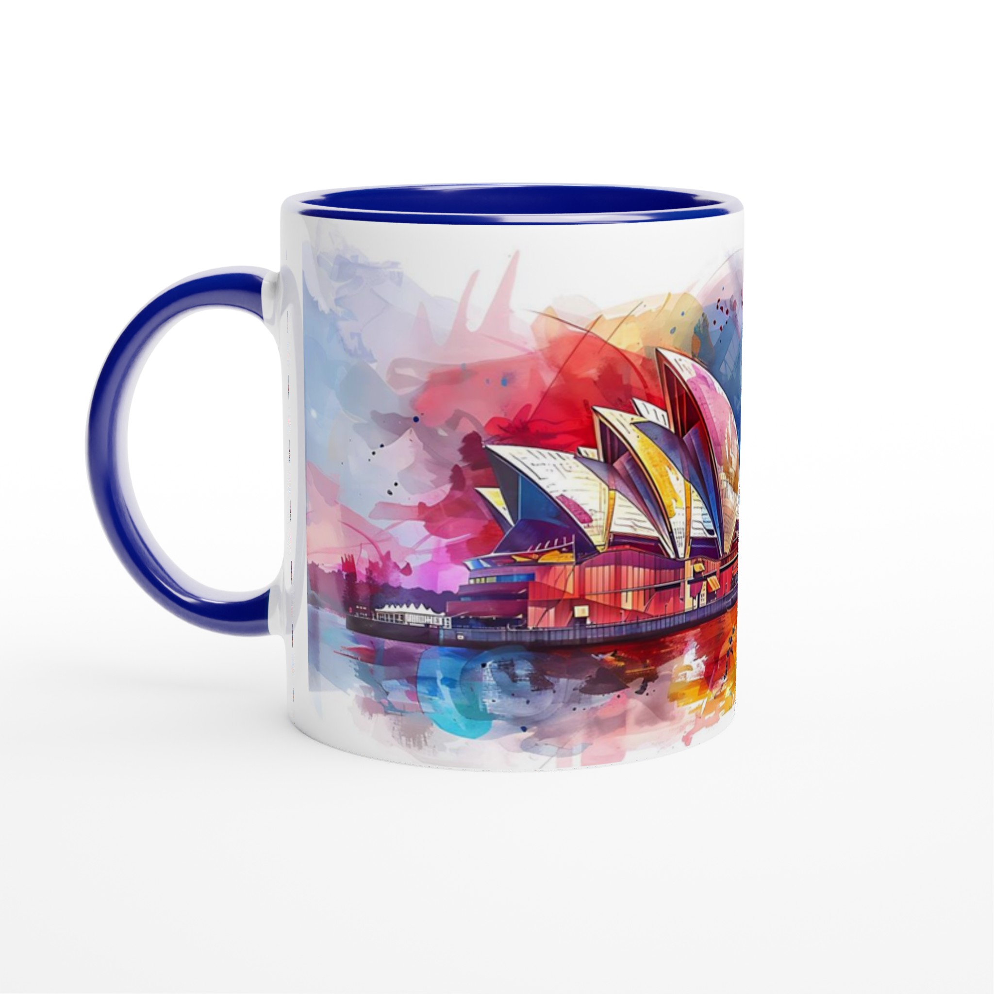 Abstrakt Akvarell Sydney Operahus Mugg – Färgstark Kaffemugg i Premium Keramik, 11oz 2 b46c02f3-c926-490a-b176-559155ec1316