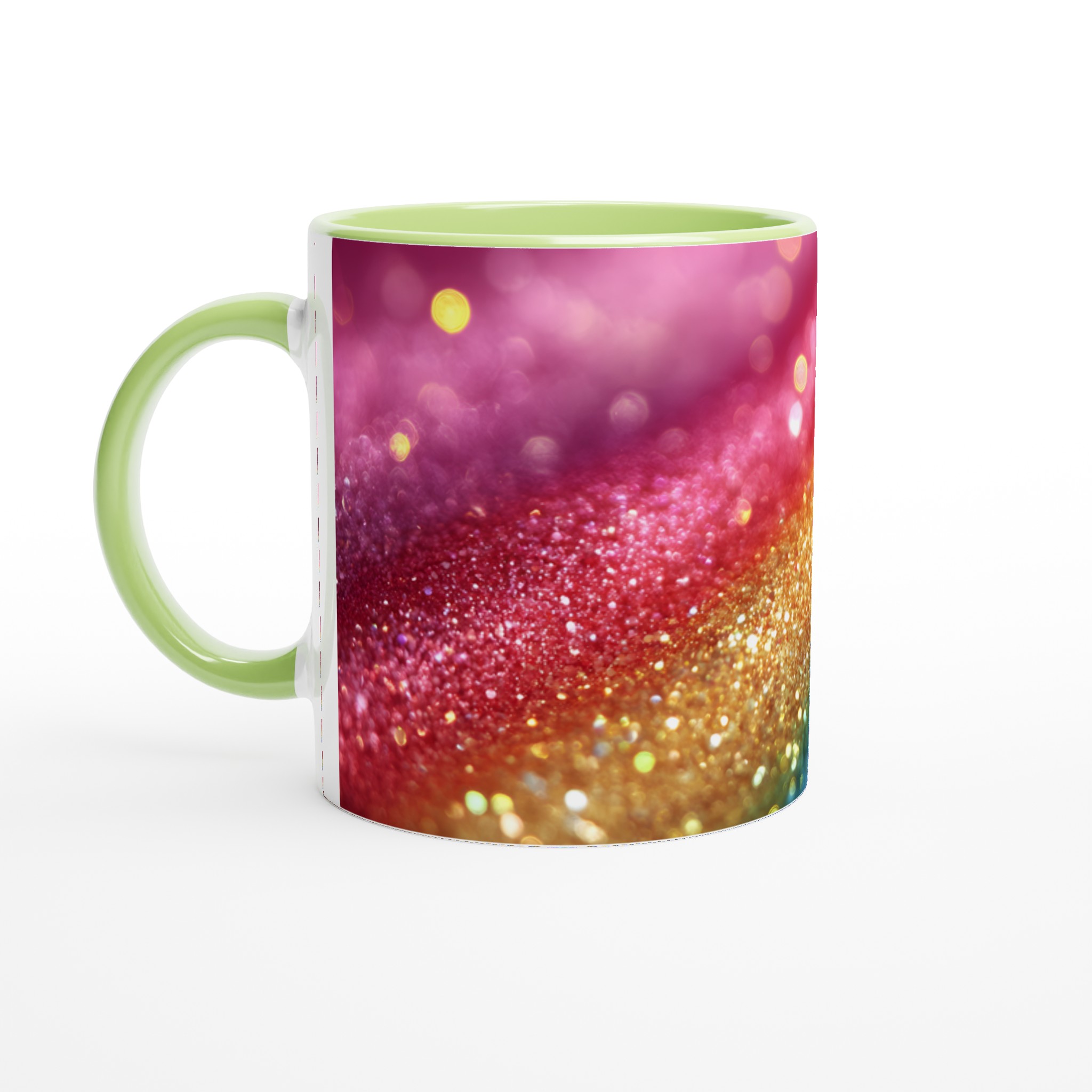 Glittrande Regnbågsfärgade 11oz Keramisk Mugg – Lysande Design i Ditt Val av 7 Färger 7 b4722edb-b36f-49a6-b2cc-b8f020a4f613