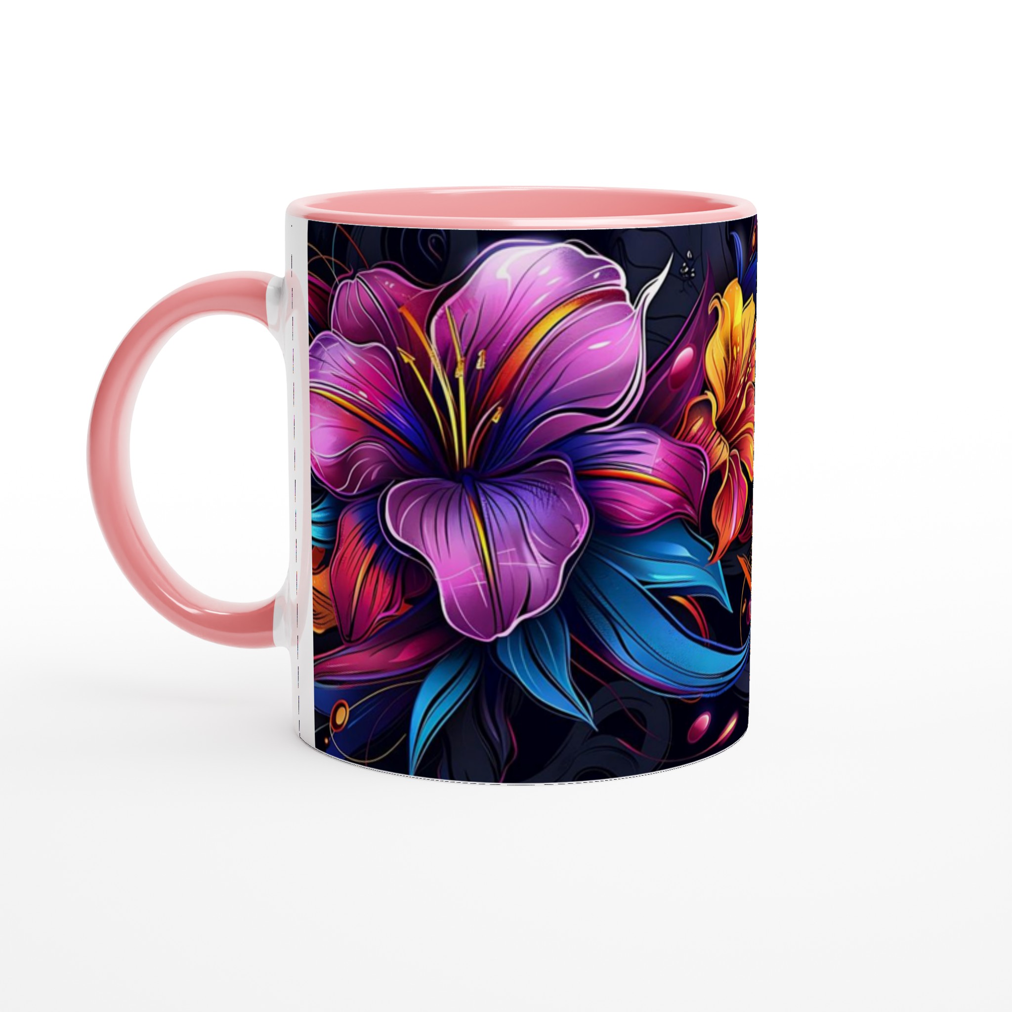 Neonblomster keramikmugg – En explosion av färg för din kaffestund, välj bland 7 livfulla nyanser! 6 b4b58852-3894-4a6d-8aff-5b41f4b76d0a