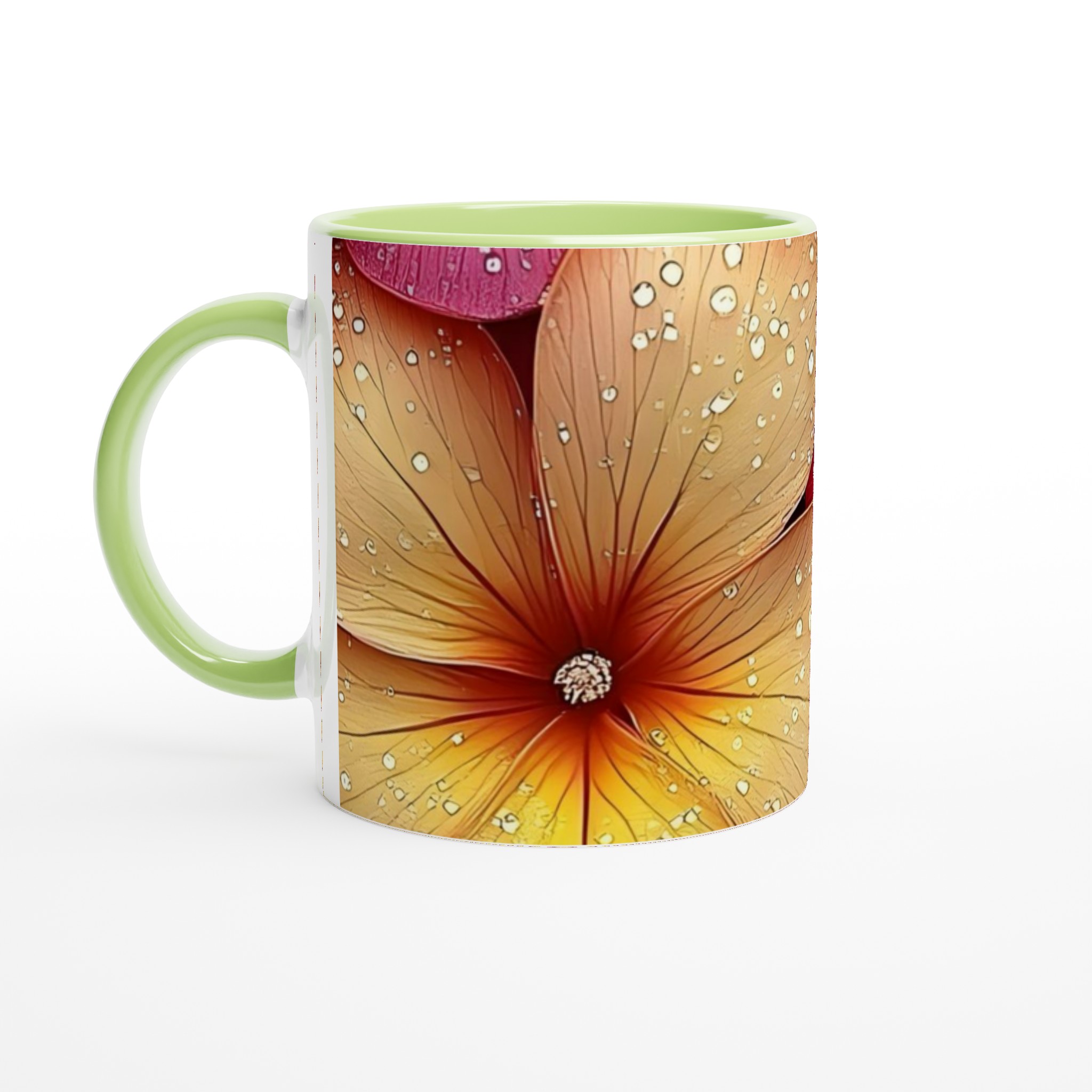 Elegant Floral 11oz Ceramic Mug in Your Choice of Vibrant Colors 7 b4cbe271-551d-4ecb-a77e-7c0584982cf1