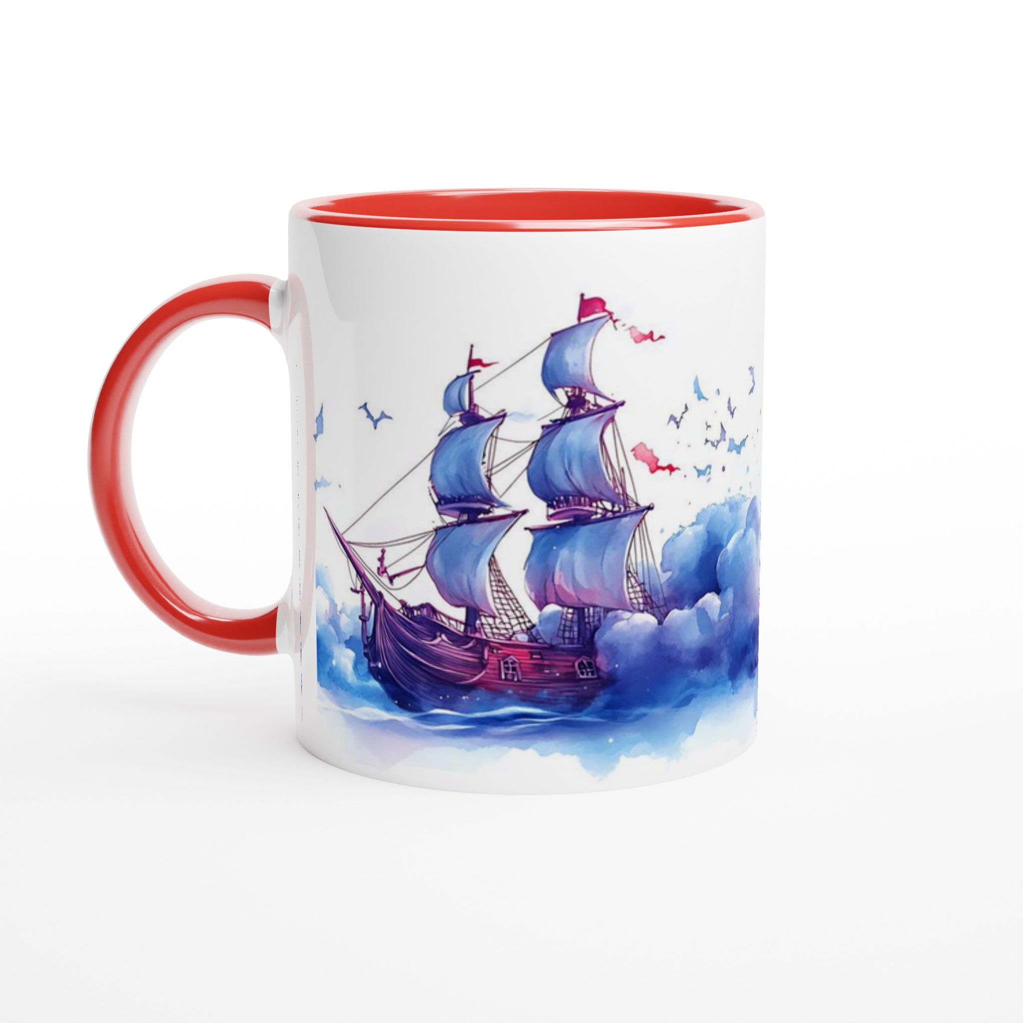 Magisk Akvarell Mugg – Segelfartyg Bland Färgstarka Moln, 11oz Keramikmugg i Valfri Färg 5 b4efd682-0915-4cdb-ab74-6bf712b02024