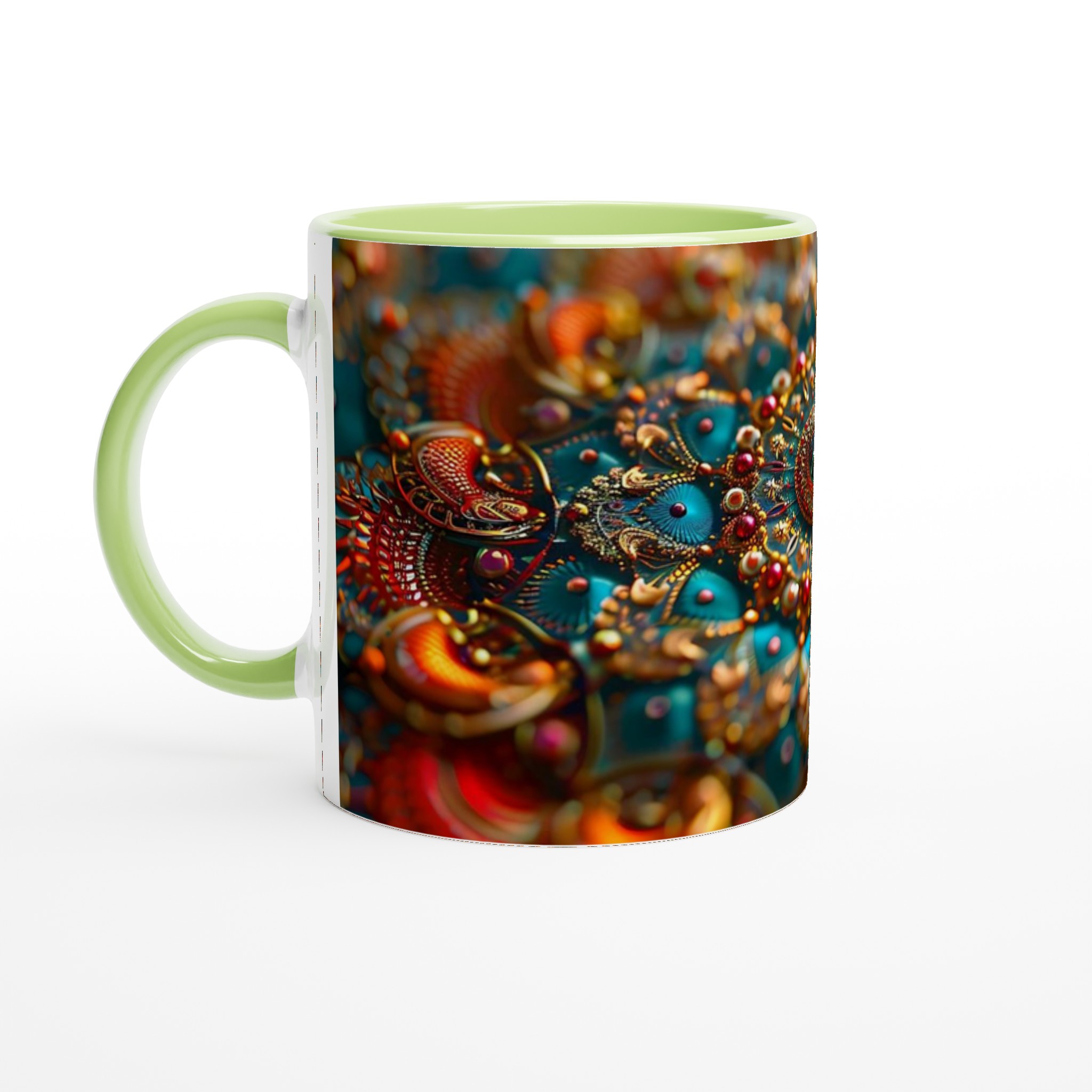 Mångfärgad Mandalainspirerad 11oz Keramikmugg – Vibrerande Design & Lyxiga Detaljer 7 b51b1b7c-5b29-4dc2-943a-86387f9a7f27