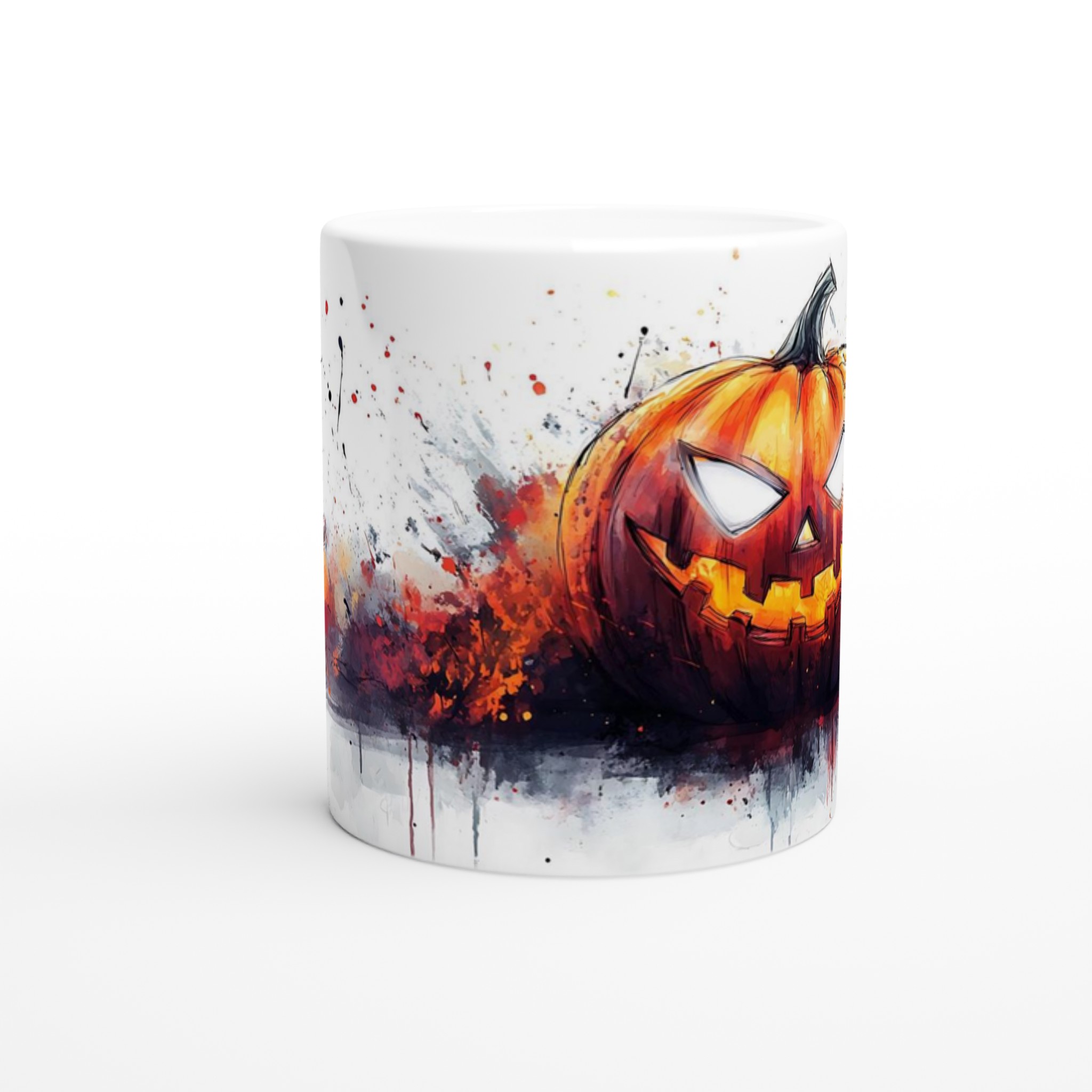 Spooky Pumpa Keramisk Mugg – Halloween Akvarell Konst 11oz Kaffemugg i ditt val av färg 8 b52a4eda-d04e-4ce2-83ca-9b2321674ba4