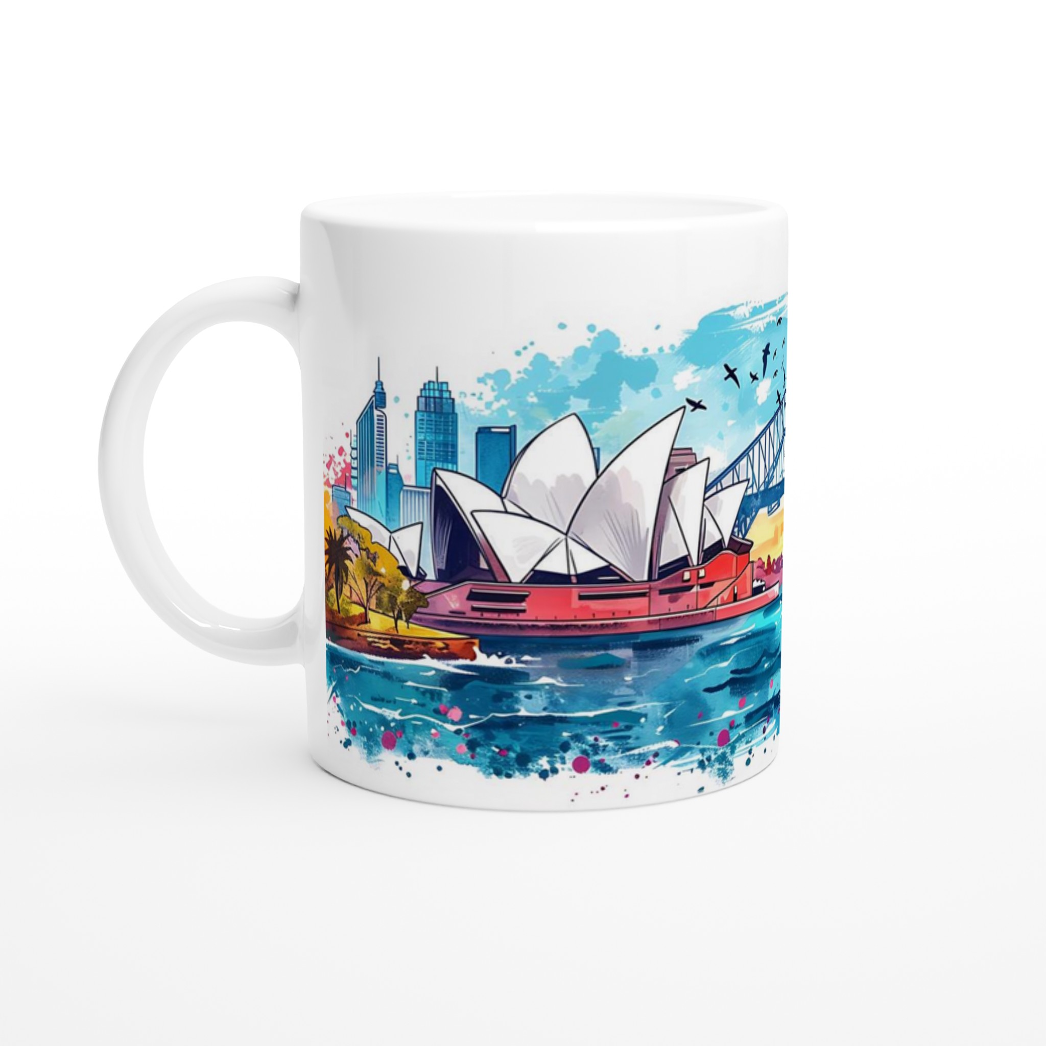 Sydney Skyline Akvarell Kaffemugg - En färgstark hyllning till Australien i ditt val av sju nyanser 1 b53d4bd8-c2bf-44a8-9c1f-0d9ca5230658