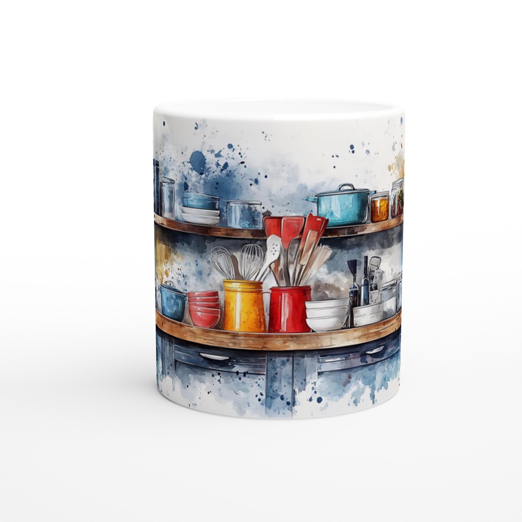Konstnärlig Köksdetalj 11oz Keramisk Mugg – Färgglad Akvarellinspiration för Din Kaffestund 8 b5684b53-8013-4006-b160-f26d3a44d042