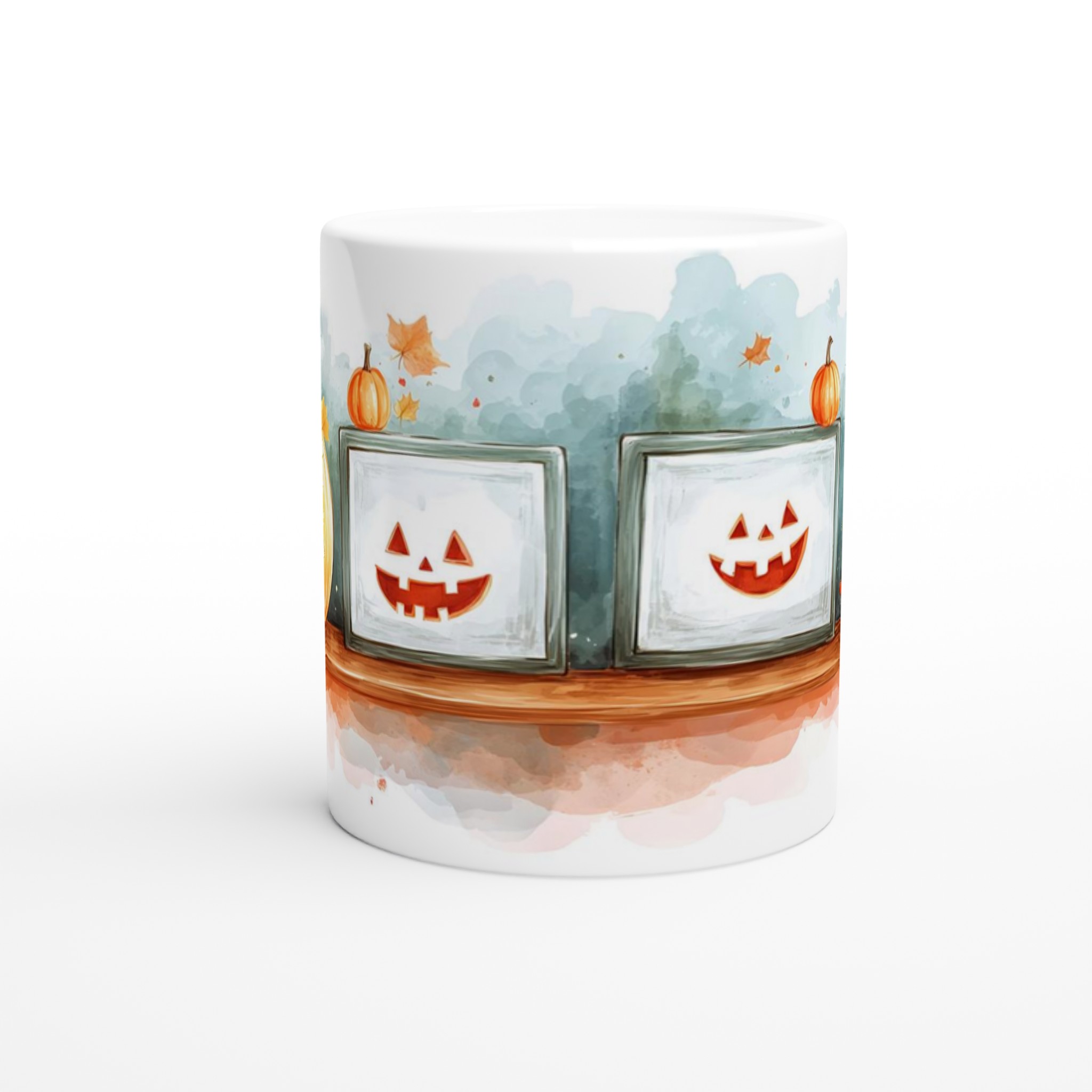 Glad pumpa 11oz keramikmugg – Perfekt för Halloween och mysiga höstdagar, välj din färg! 8 b58af550-879a-4655-8d72-0e22371ed5cf