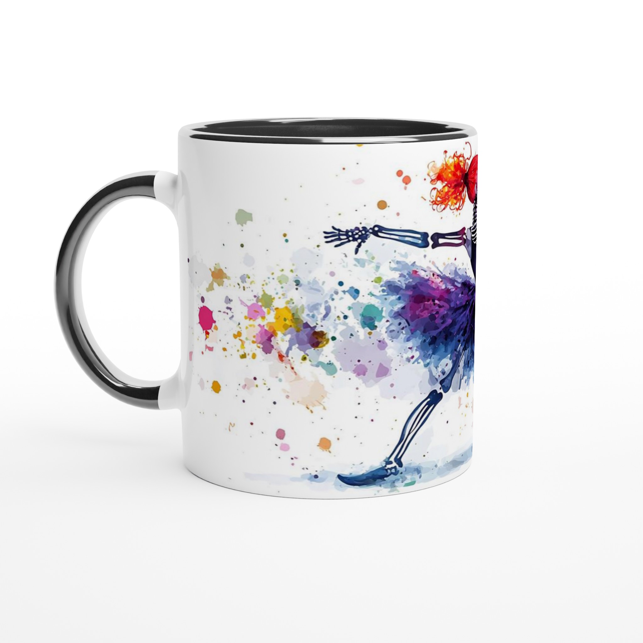 Dansande Skelett Mugg – Färgsprakande Akvarell Keramikmugg för kaffe, te & glädje, välj din färg! 4 b58e1990-4517-4ba6-9ce6-84b18979b0ff