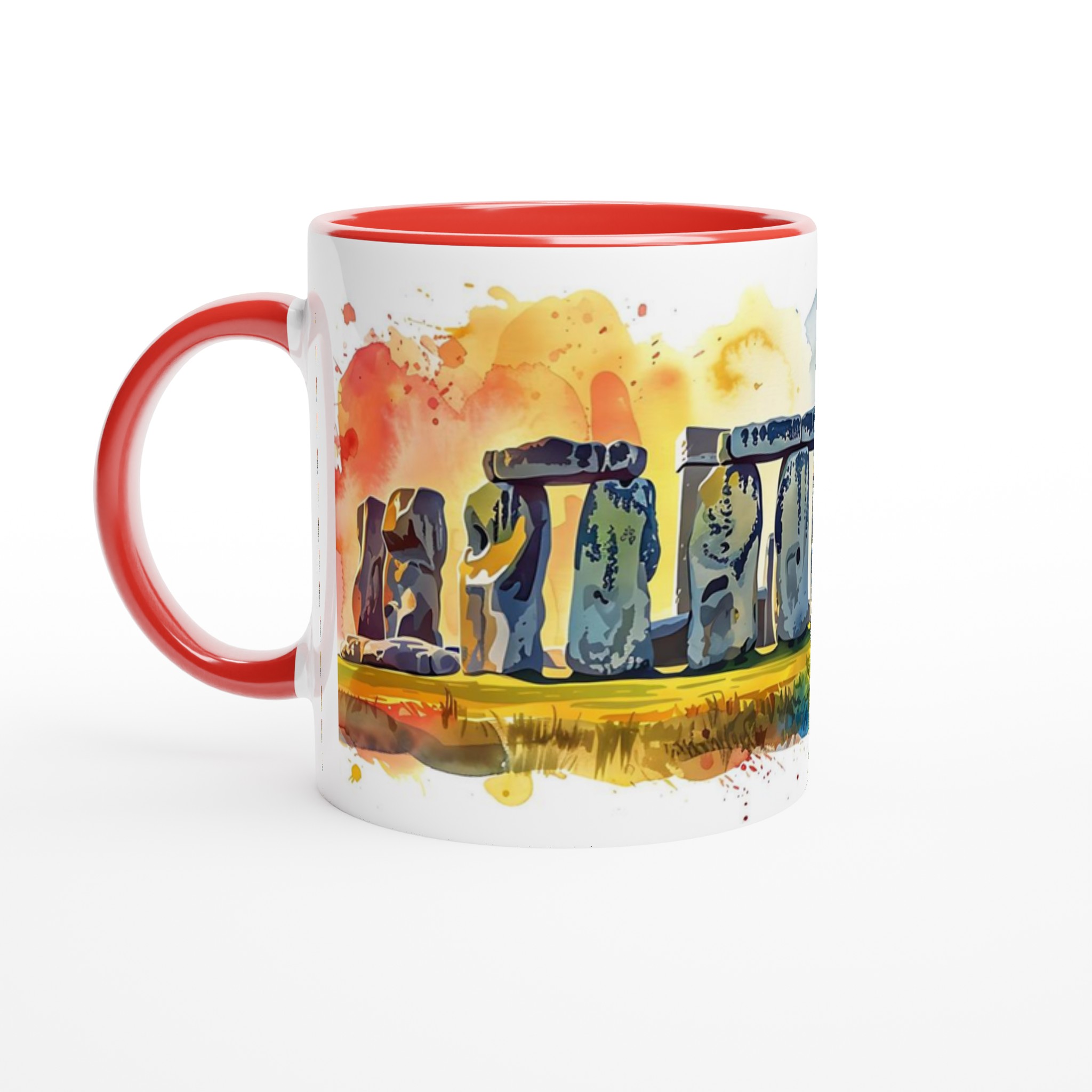 Stonehenge Watercolor Mugg – Konstig Inspirerad Design i 7 Färgglada Nyanser 5 b59cb507-a962-4949-b735-01704e2ce448