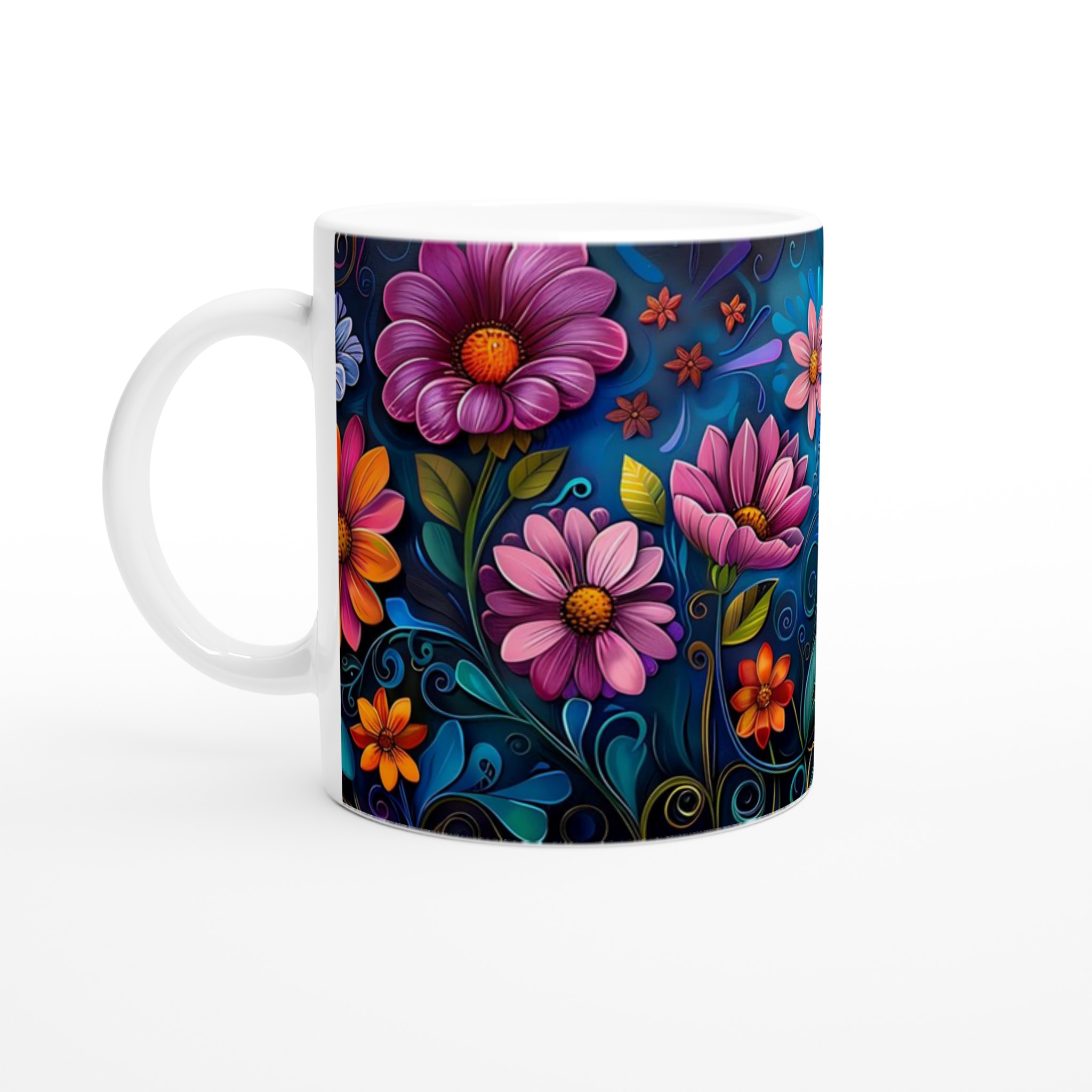 Blomstrande Keramikmugg: Konstfull Design i Levande Färger – Välj din Favorit bland Sju Nyanser! 1 b59ddf43-5dbc-45a4-b432-7a3917151388
