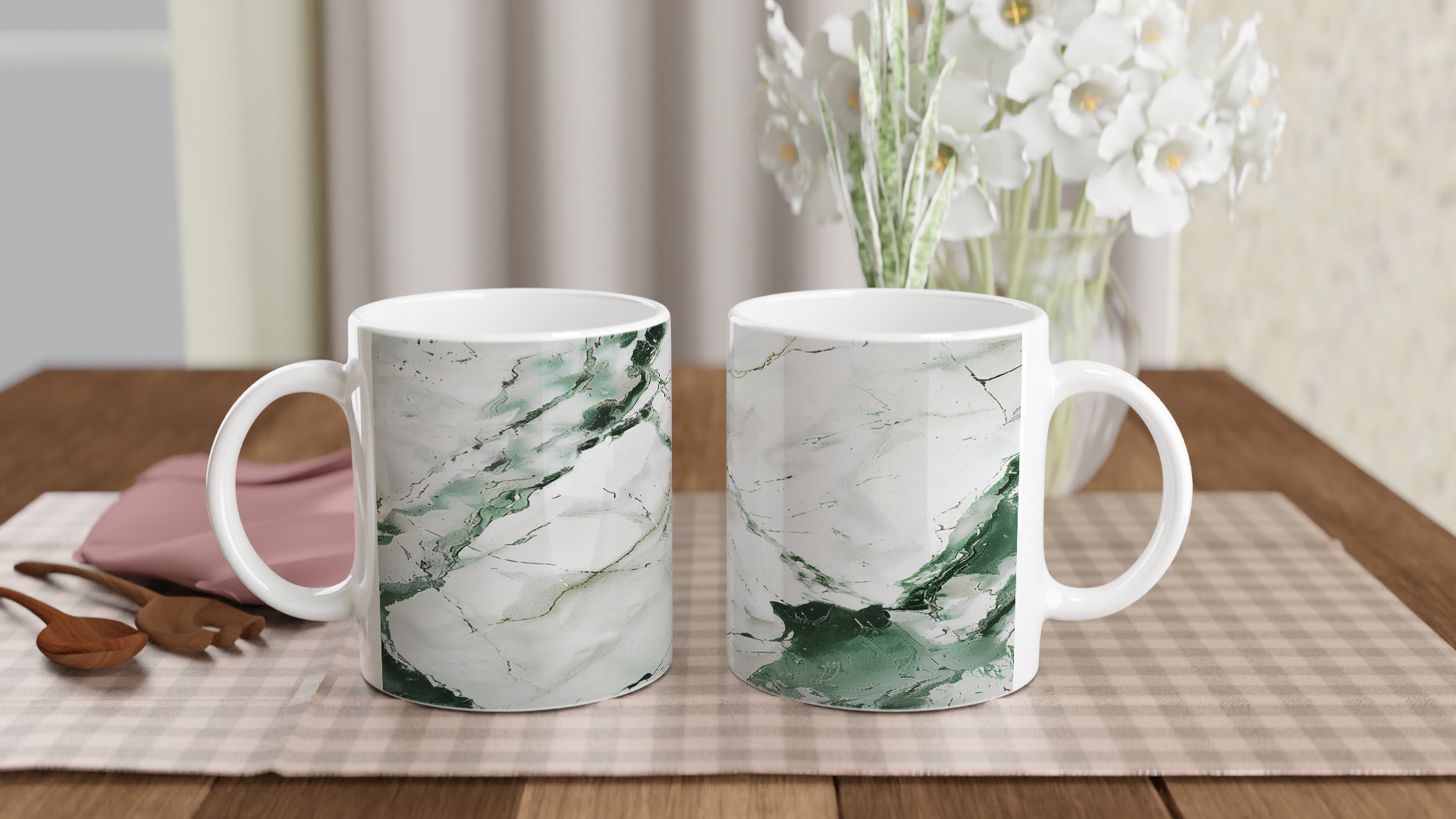 Abstrakt Grön Marmorerad Keramikmugg – Din unika 11oz kaffemugg i olika färger 10 b5b535a4-67ae-44bf-92f1-0677ba954552