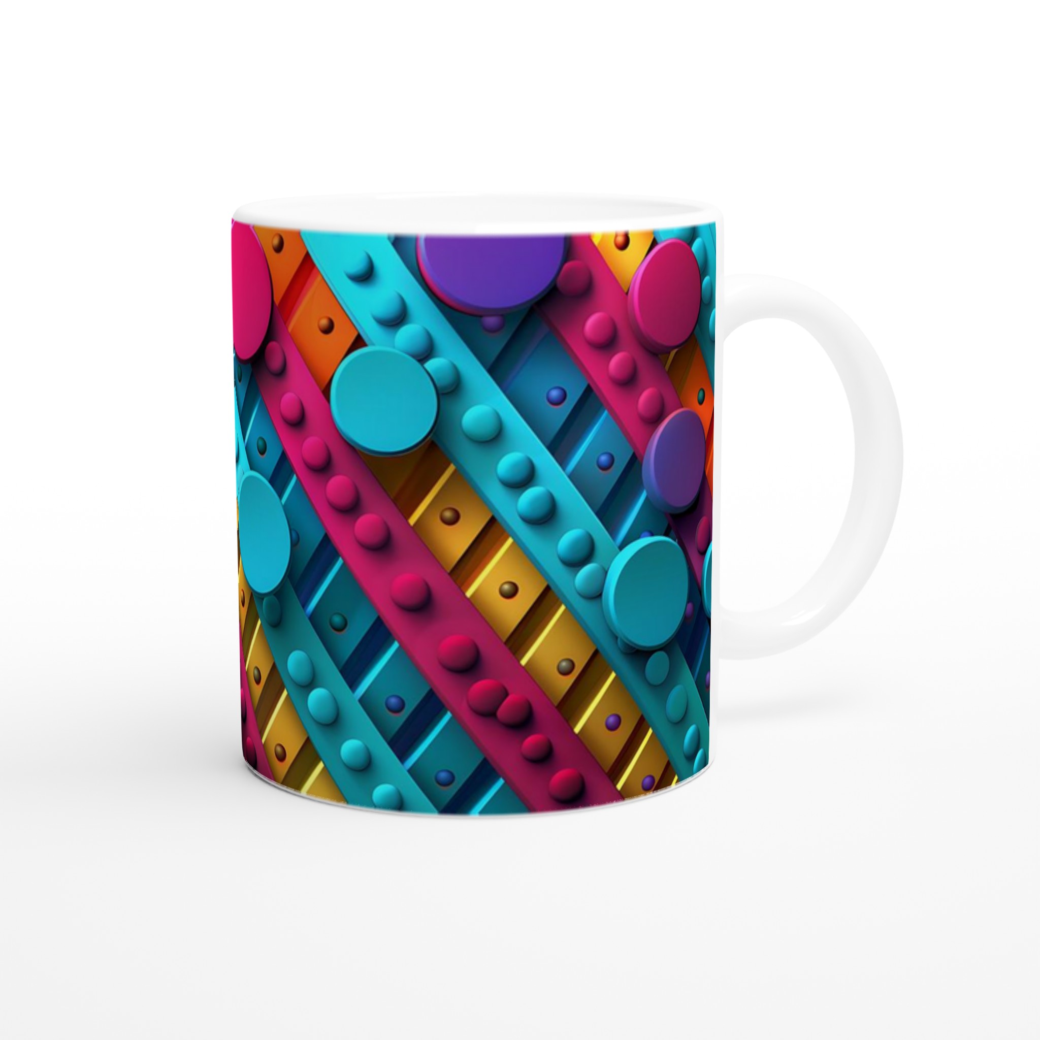 Mångfärgad Pop Art Keramikmugg – 11 oz kaffemugg med dynamisk design i ditt val av sju livfulla färger 9 b5e71d38-686d-49a1-8437-7b352d82cb3e