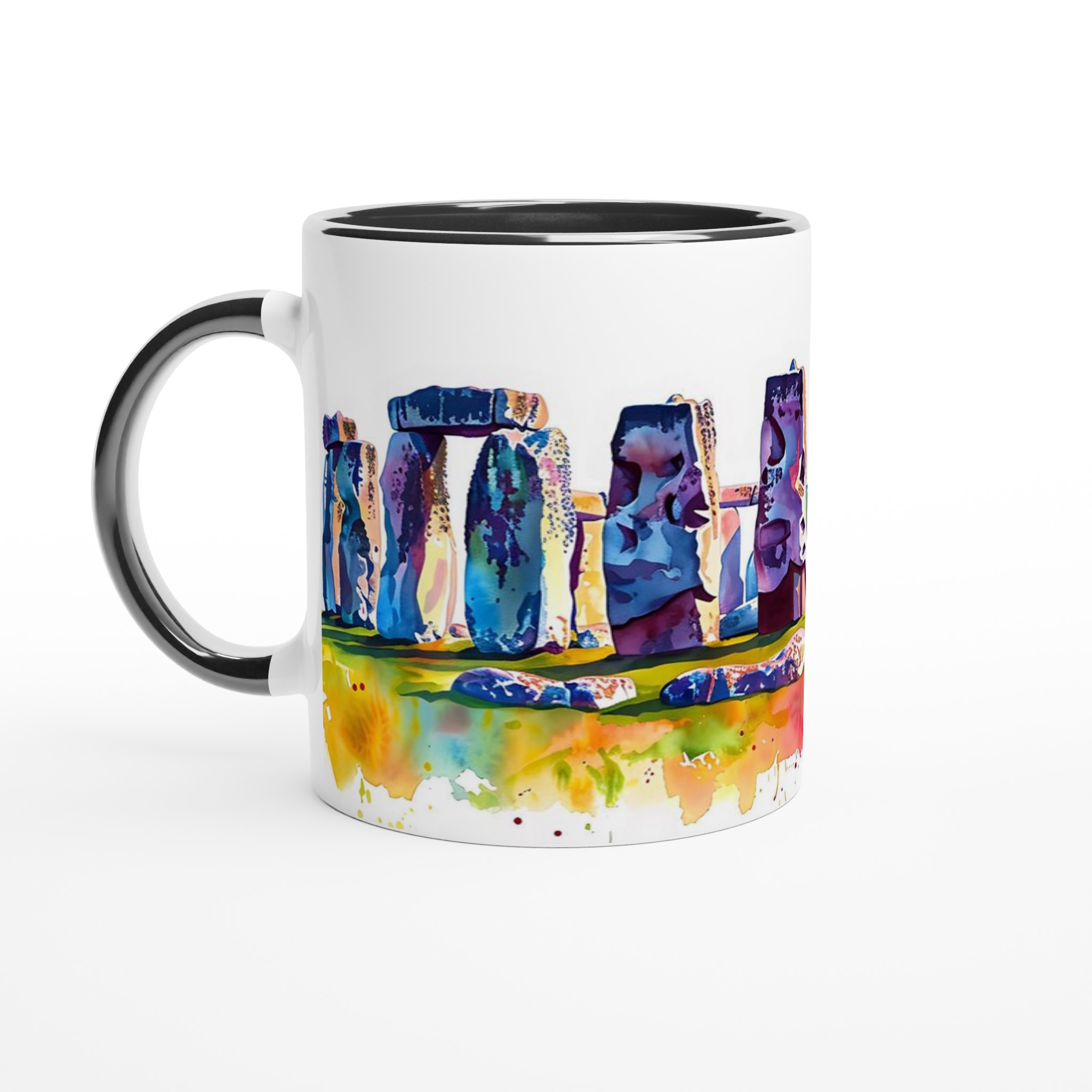Stenåldersmagi: Akvarell Mugg med Färgglada Stonehenge – Välj din egen färg! 4 b5e837aa-c99b-47a8-b107-34d48718cd83